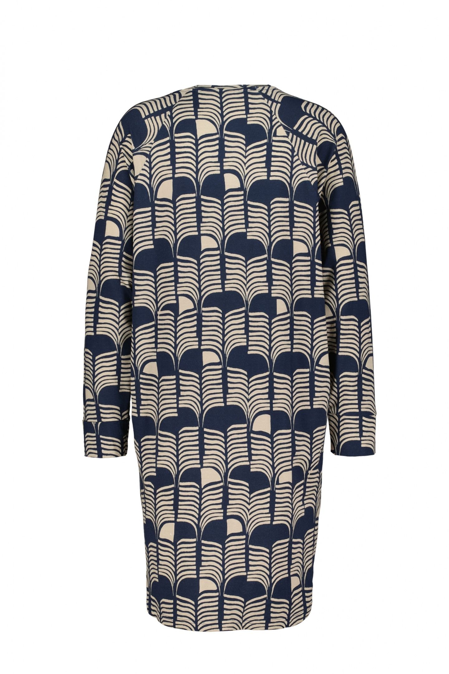 COMFY LOOSE DRESS DARK BLUE GLOW PRINT 6