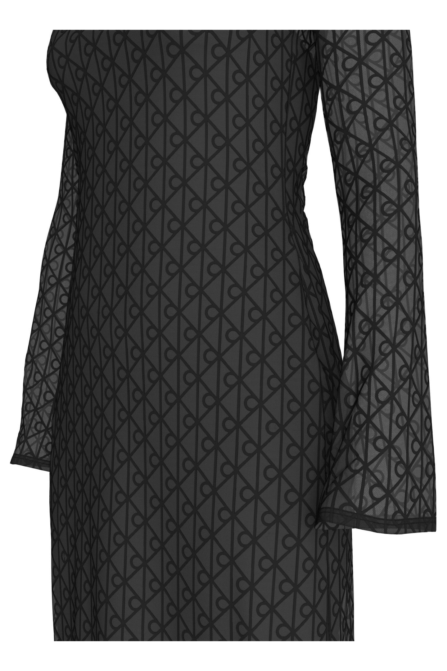 LS LACE MAXI DRESS BLACK 5