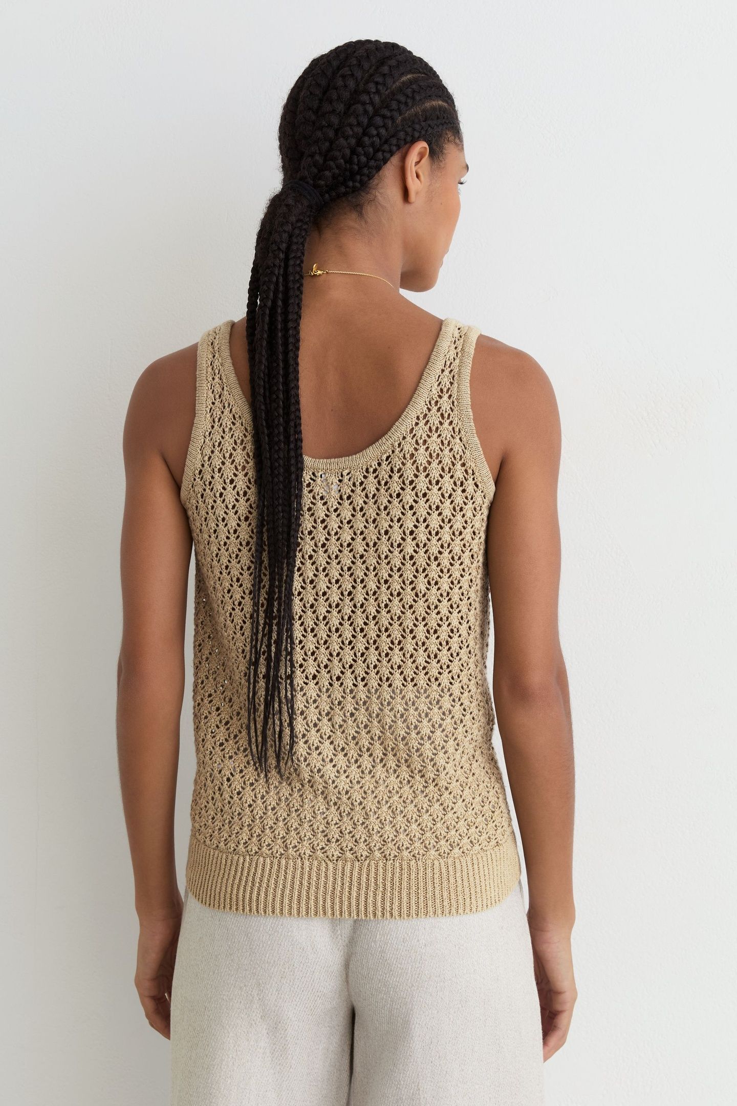 OPEN STITCH VEST NEUTRAL 2