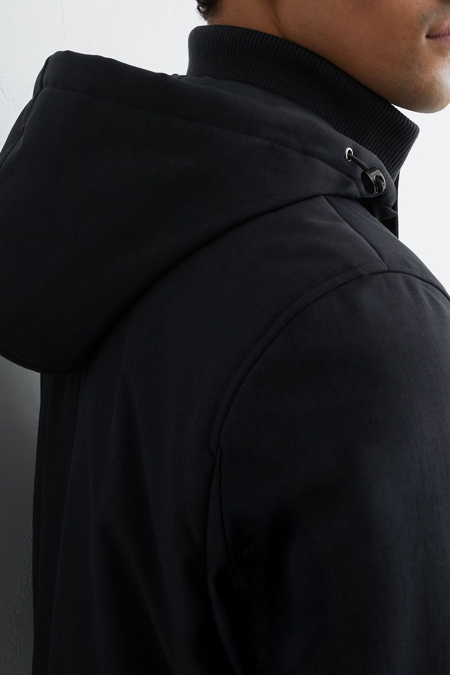 HOODED ZIP THROUGH PADDED COAT NAVY 5
