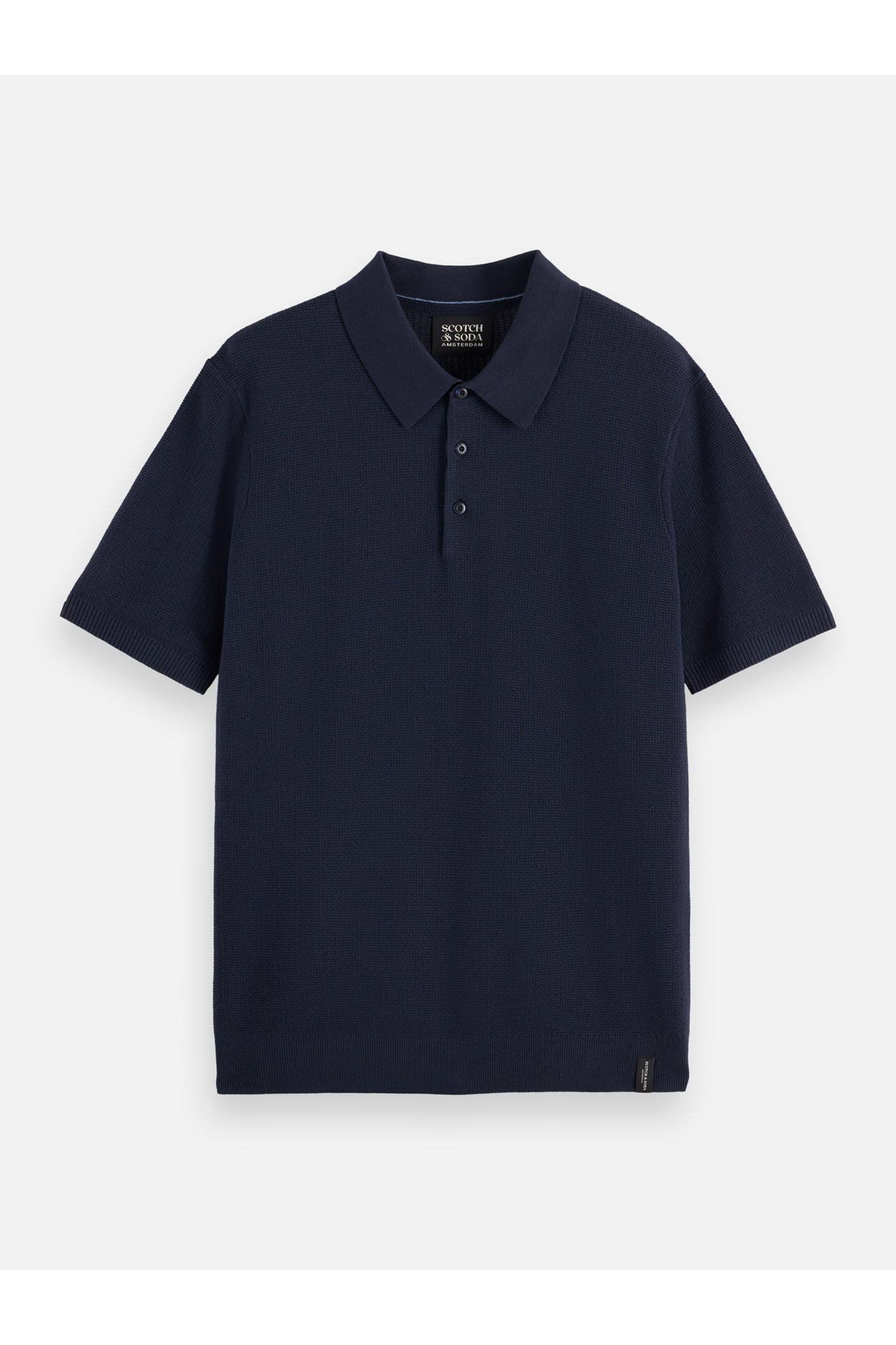 CORE - STRUCTURED KNITTED REGULAR-FIT POLO NAVY 4