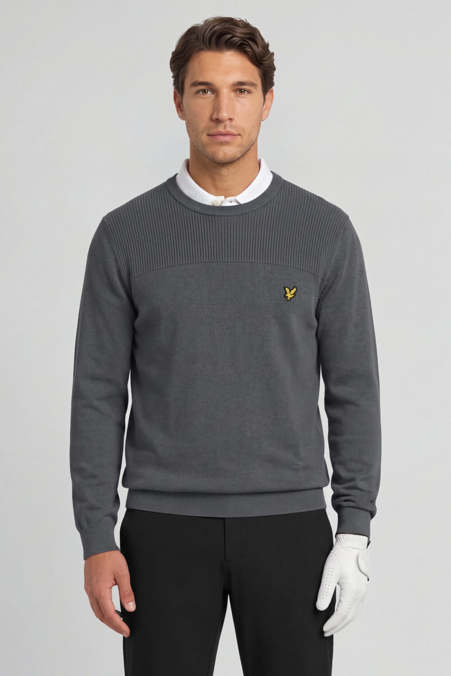 GOLF 1874 CREW NECK PULLOVER CARBON GREY 1