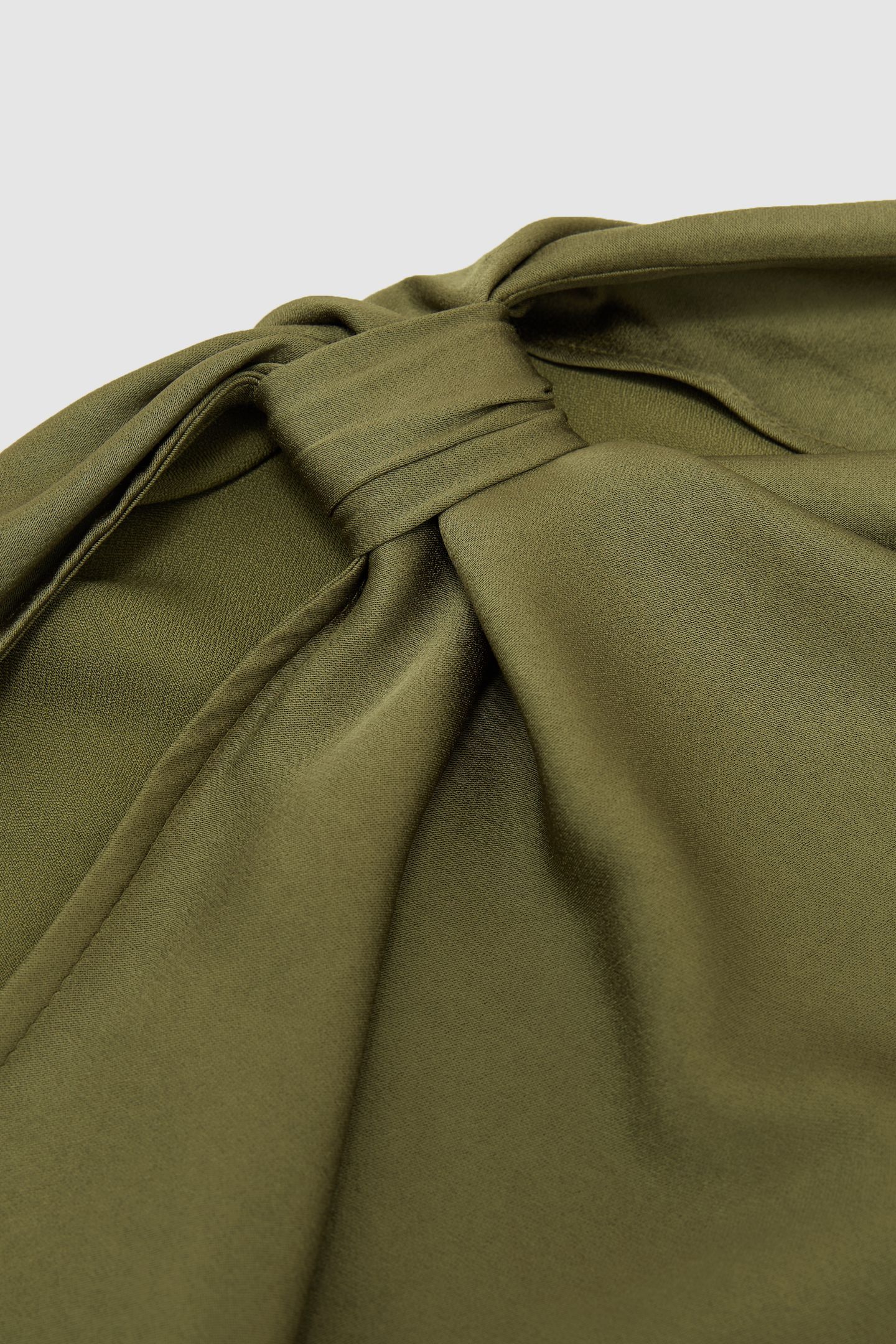 DRAPE MIDI DRESS OLIVE GREEN 7