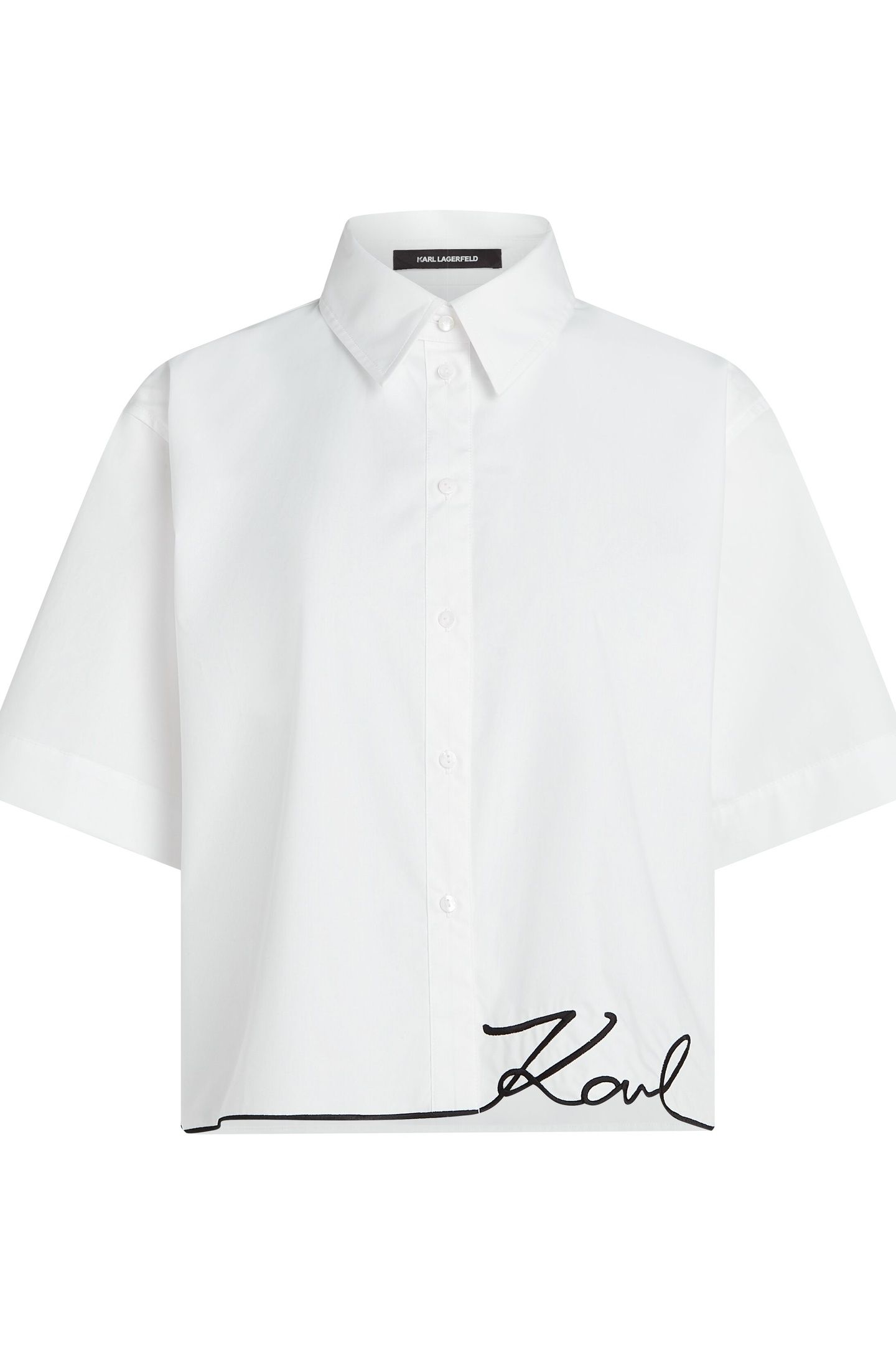 SIGNATURE HEM POPLIN SHIRT WHITE 1