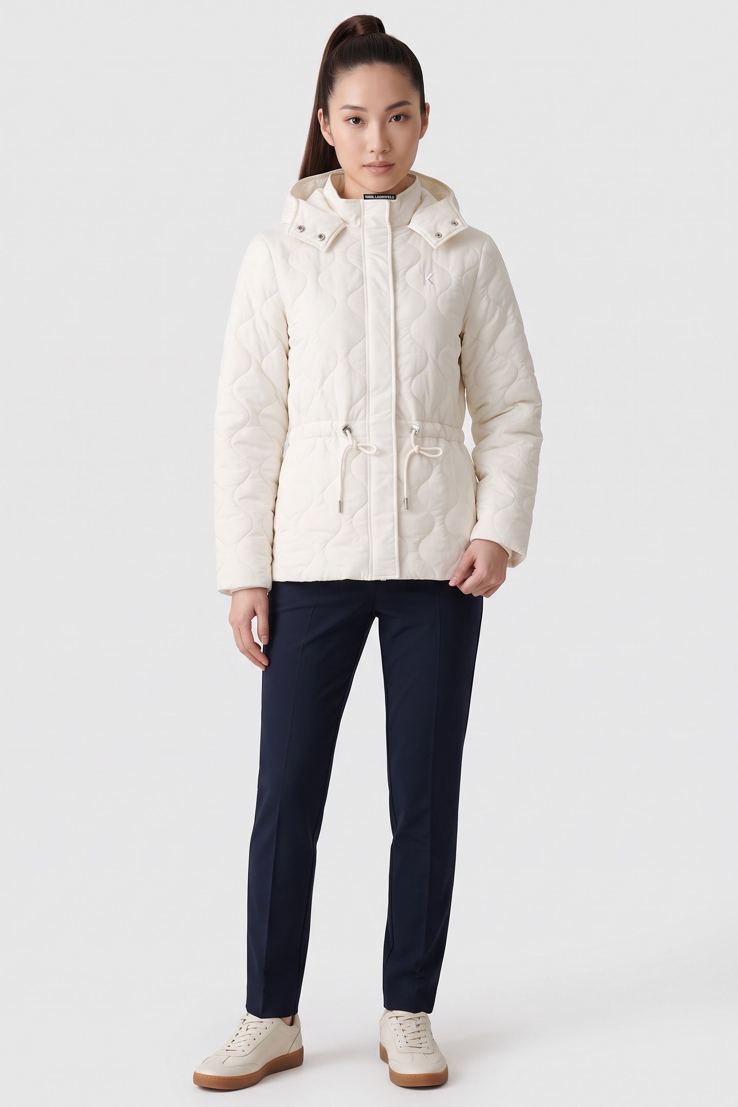 WAVY QUILT LIGHT WEIGHT JACKET SNOW WHITE 2