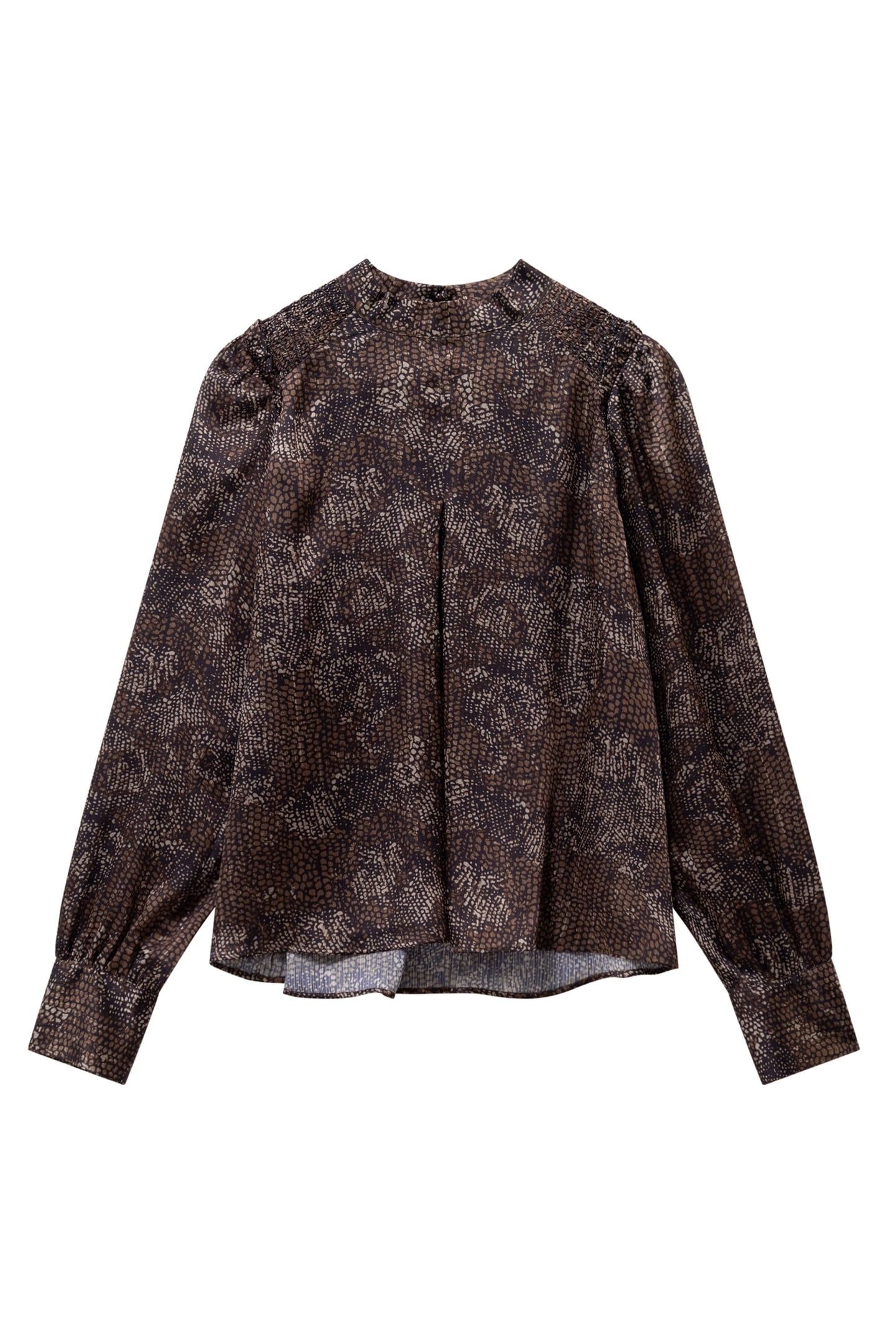 CLARICE - BLACK PYTHON PRINT BLOUSE 1
