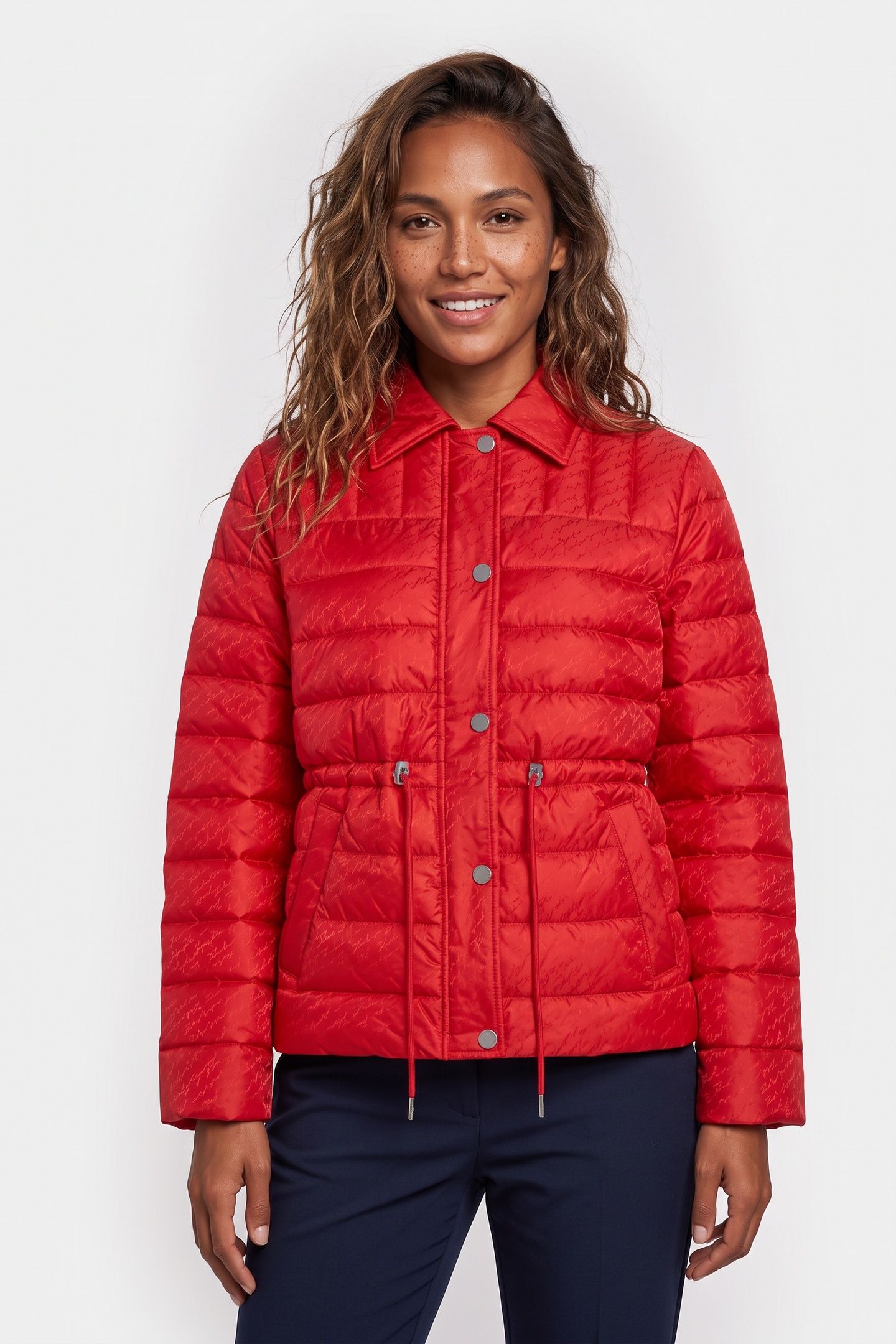 SIGNATURE JACQUARD FITTED PUFFER 2