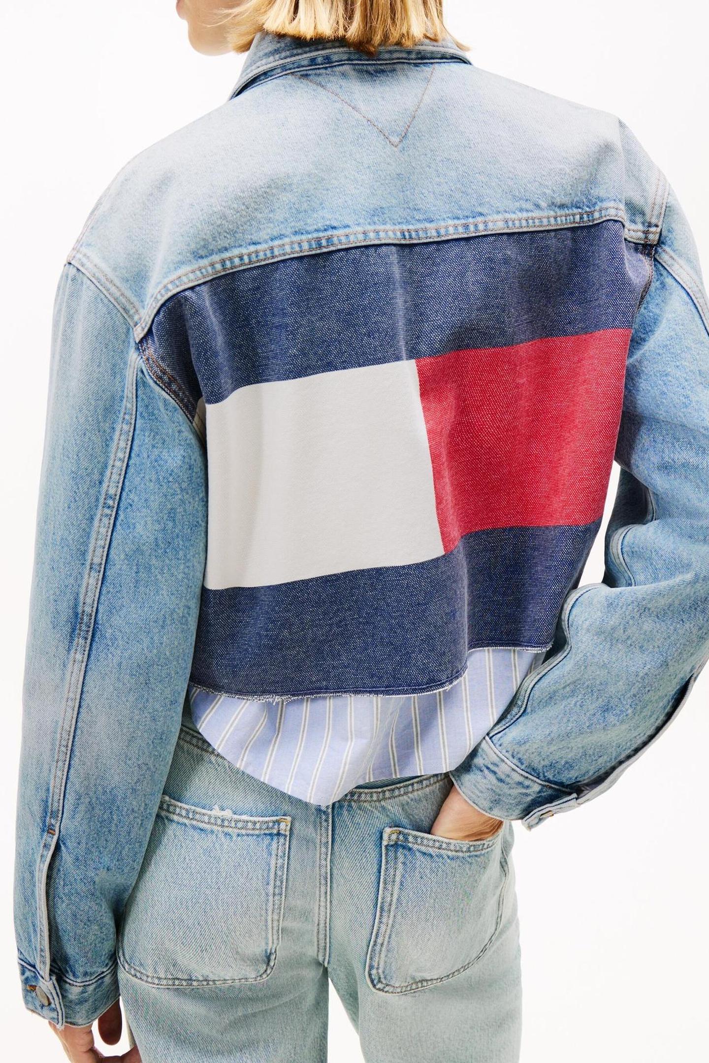 CROPPED TRUCKER JACKET RWB DENIM MID LIGHT BLUE 4