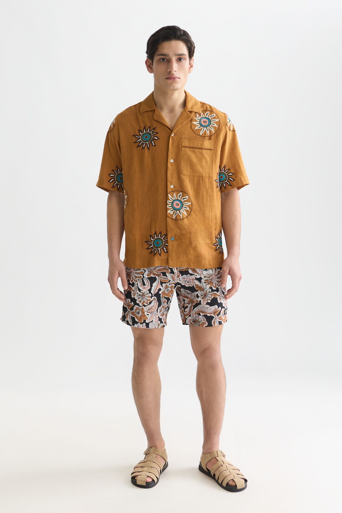 PRINTED MIDLENGTH SWIM SHORTS BLACK 3