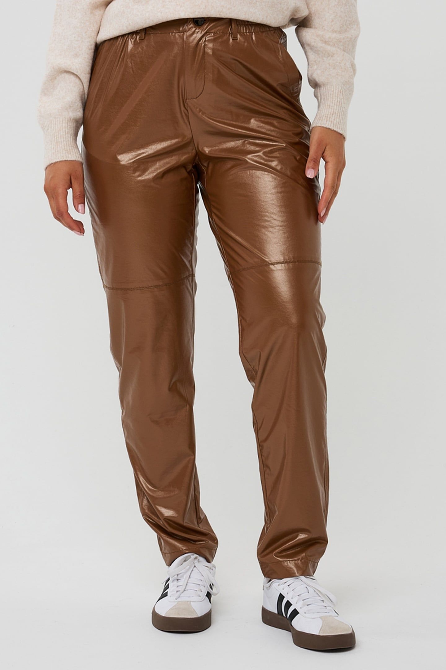 TROUSERS METALLIC PU BRONZE METALLIC 3