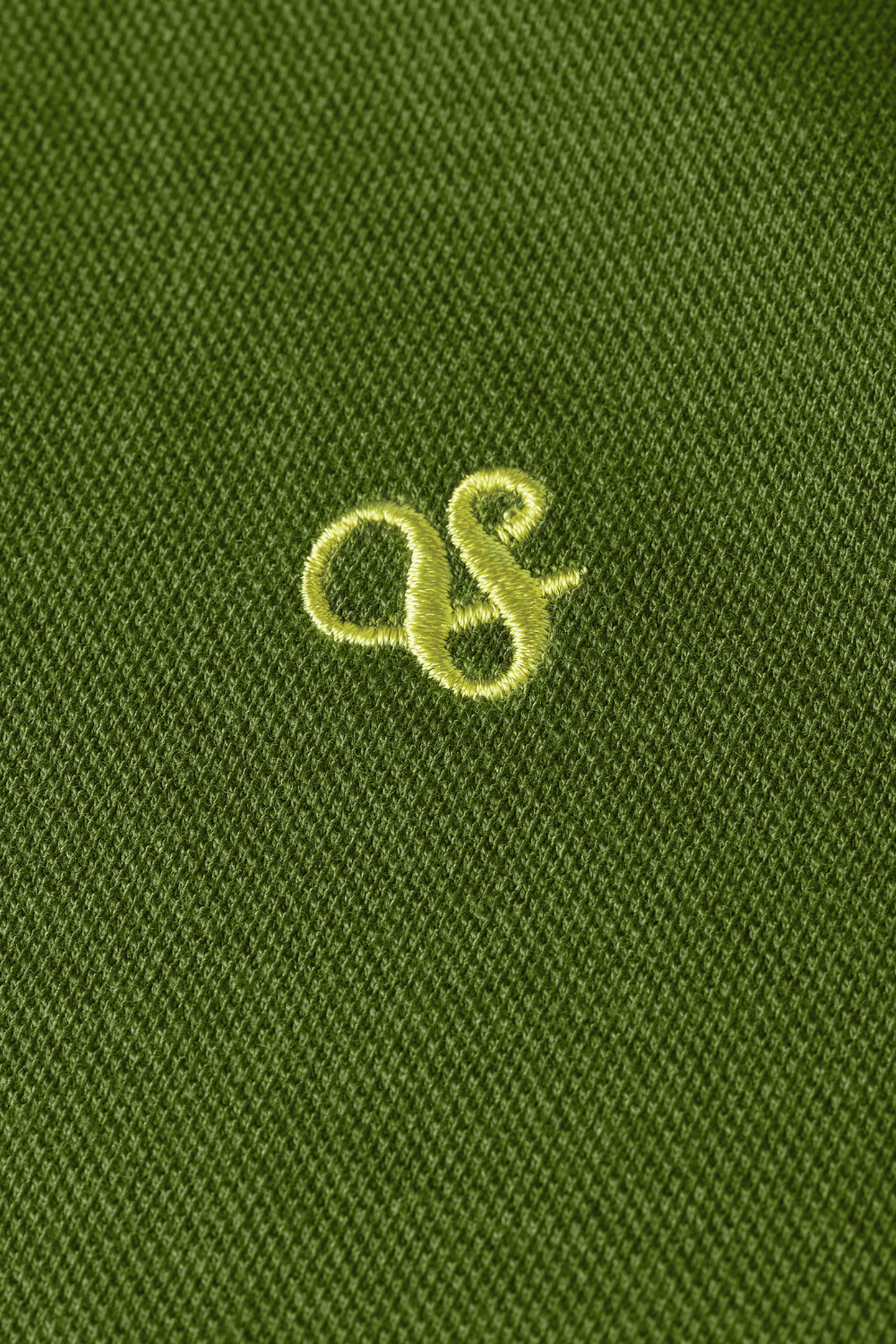 MELANGE CHEST LOGO REGULARFIT POLO DARK GREEN 3