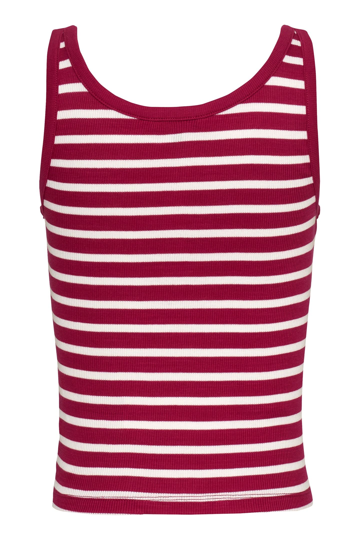 TJW SLIM BUTTON TANK BRILLIANT BERRY/STRIPE 5