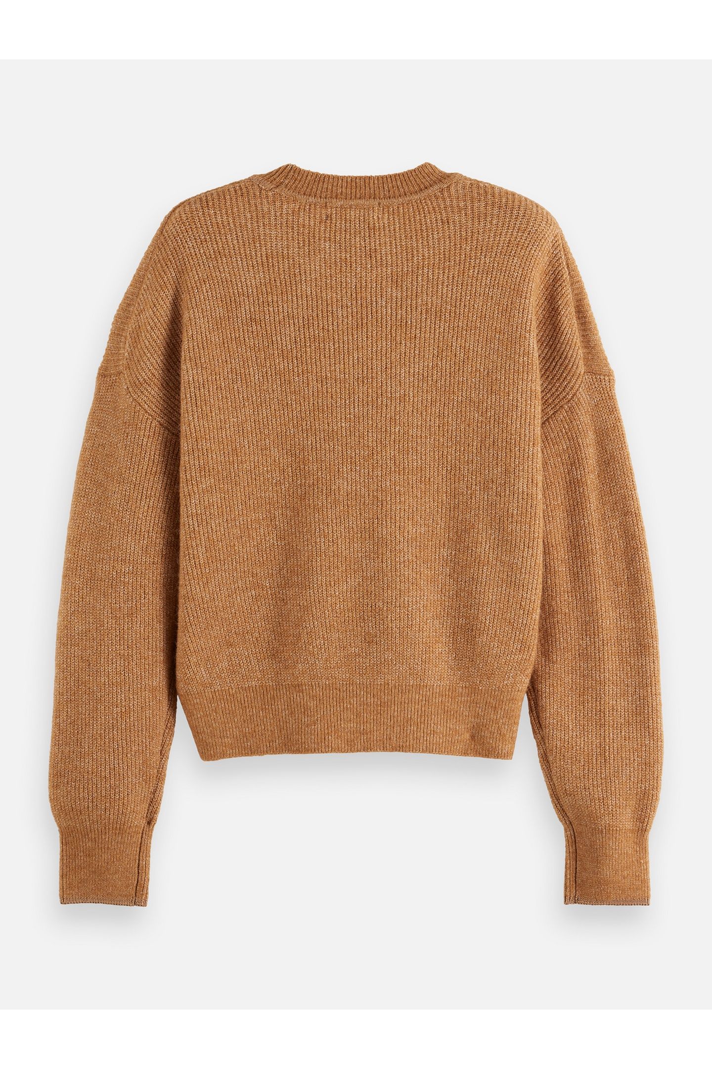 CORE FUZZY CREW NECK PULLOVER MEDIUM BROWN 5