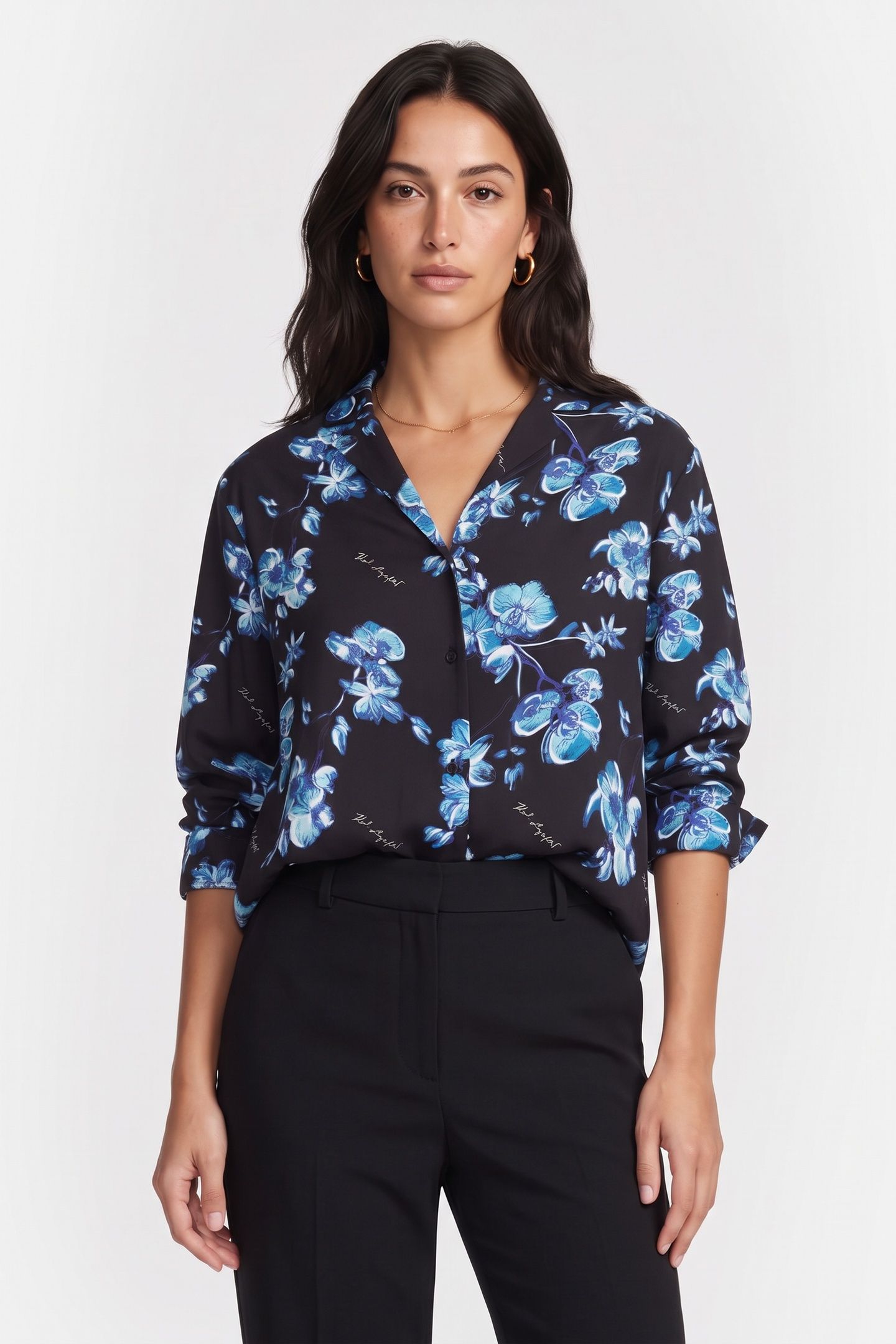 ORCHID FLUID BLOUSE BLUE ORCHID PRINT 3