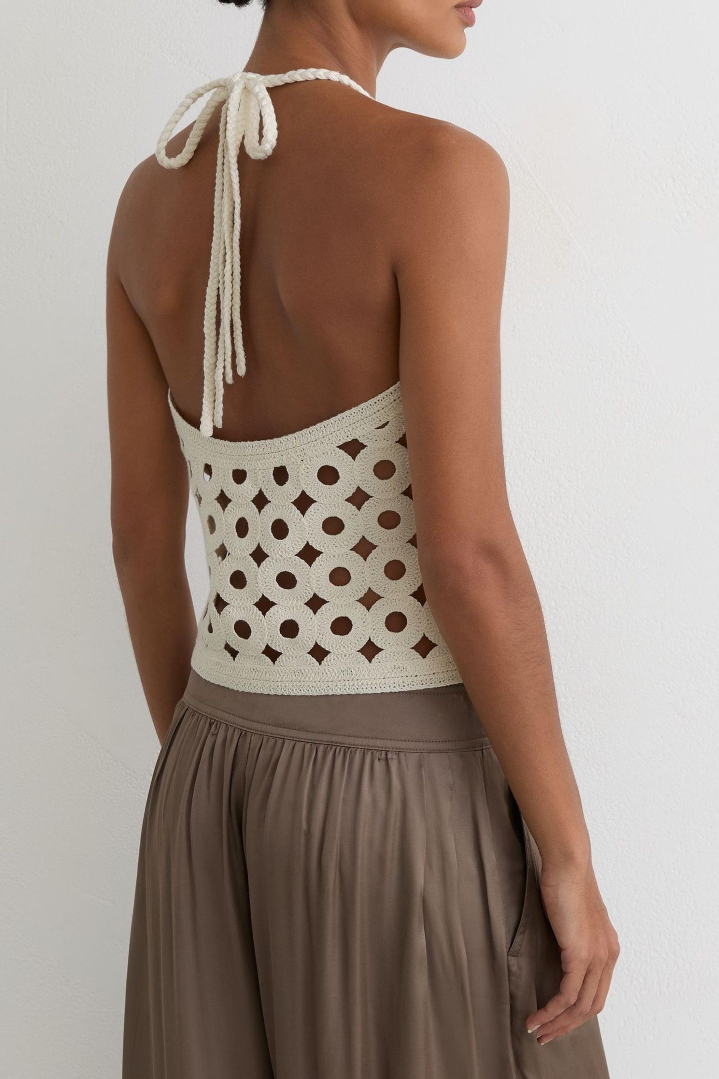 OPEN STITCH VEST WHITE 3