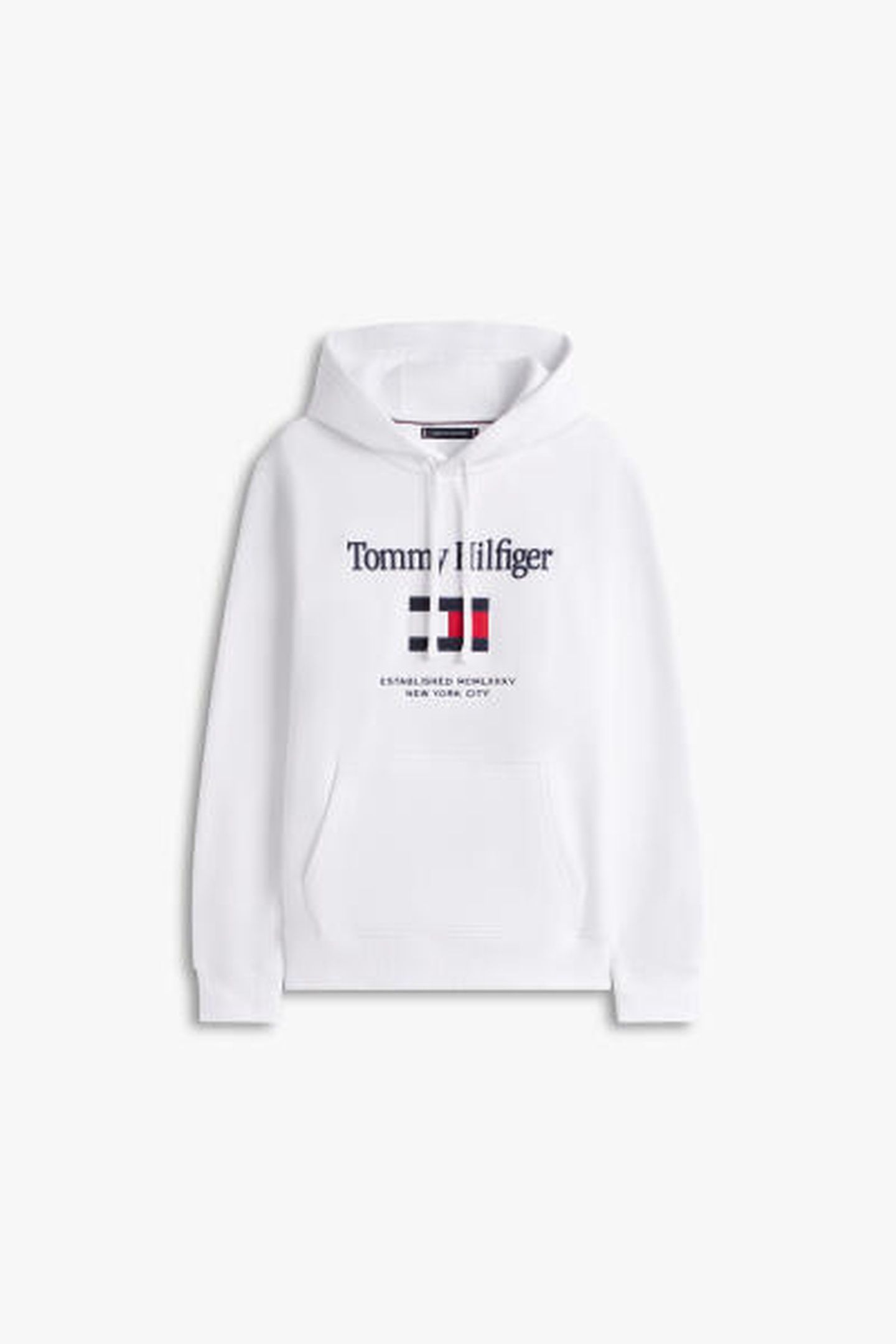 TOMMY EMBRO FLAG HOODIE WHITE 8