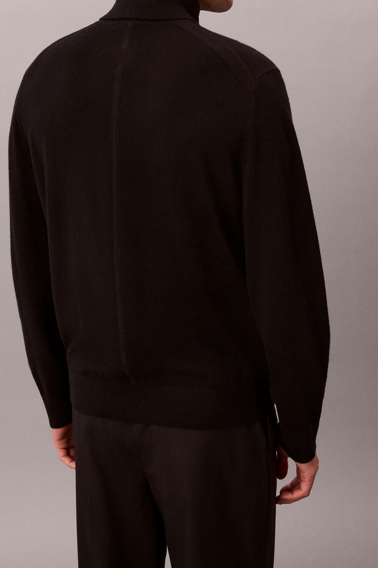 LS 100% MERINO T-NECK BLACK 3