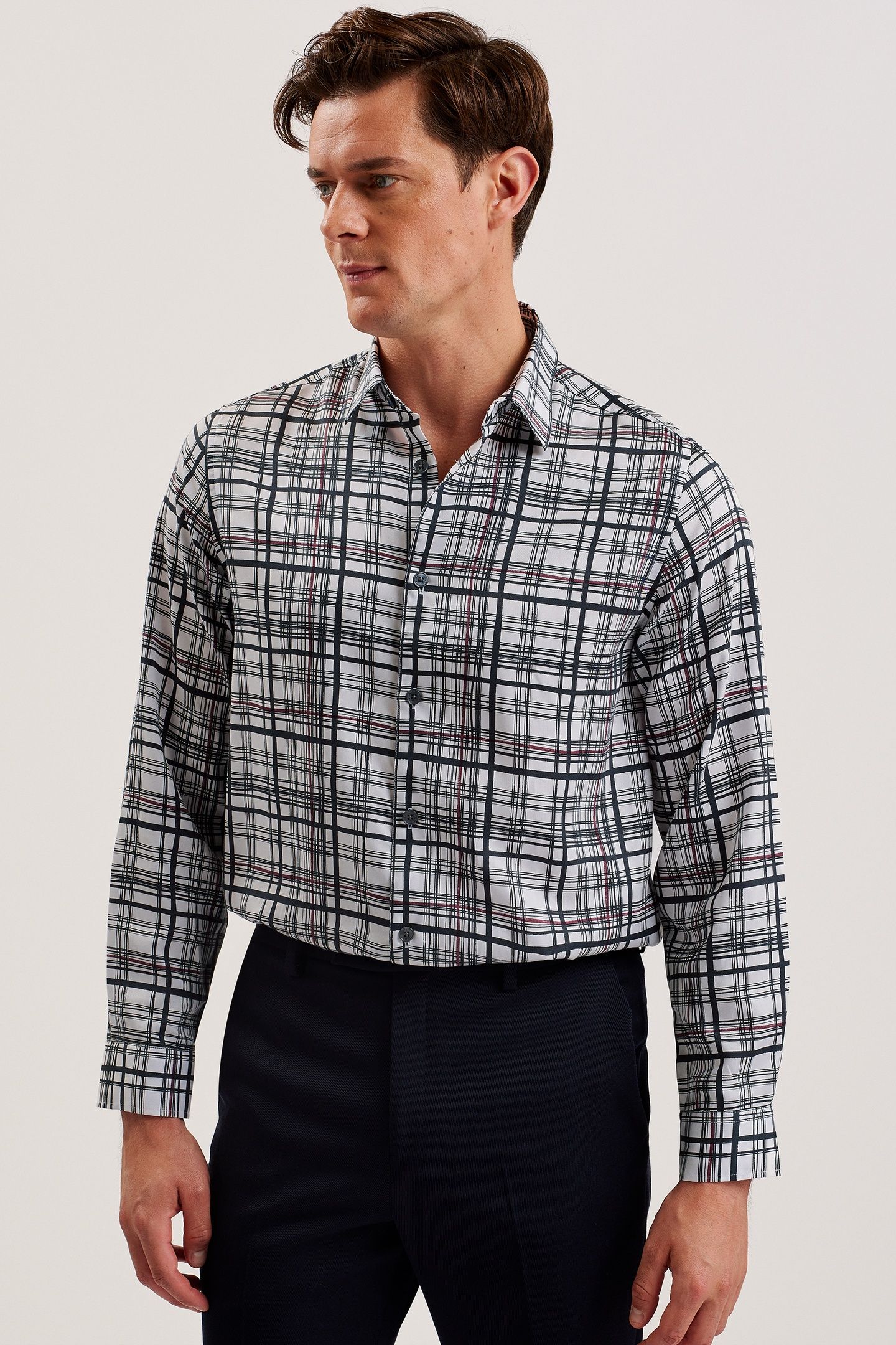 FUROVER LS OVERSIZED PLAID SHIRT MULTICOL 1