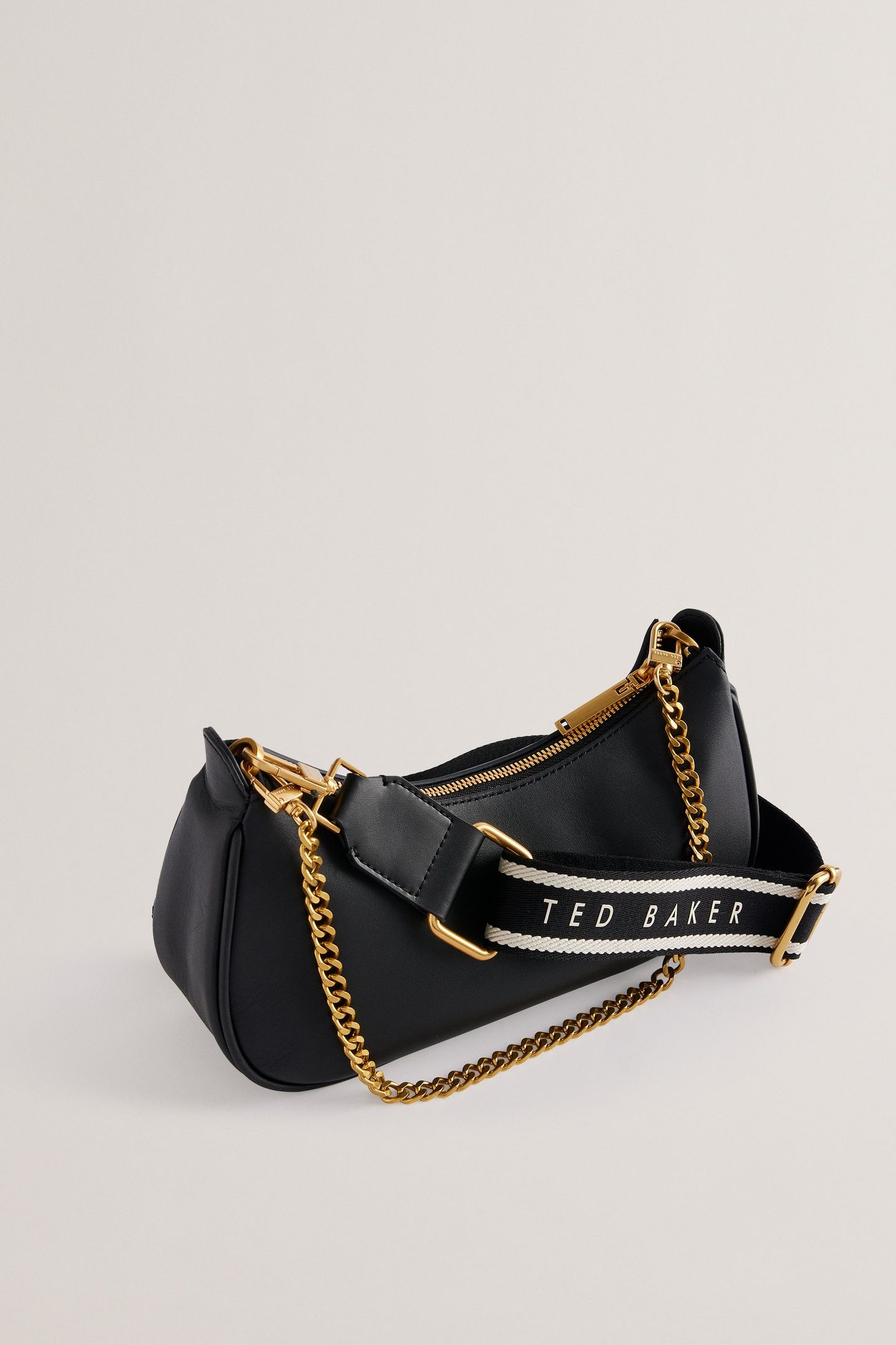 WEBBING LEATHER CROSSBODY BAG BLACK 2