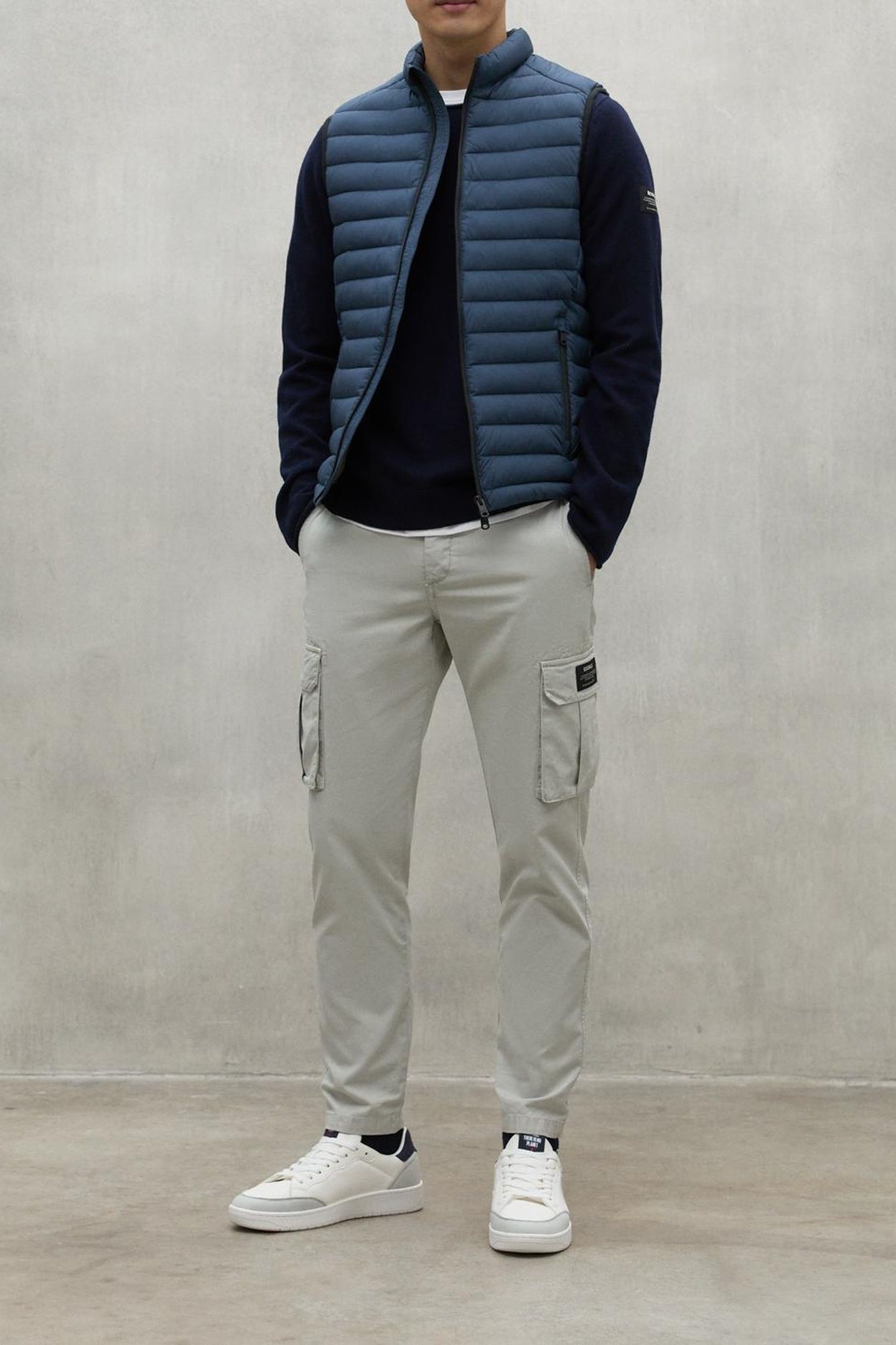 CARDIFFALF VEST STEEL BLUE 3