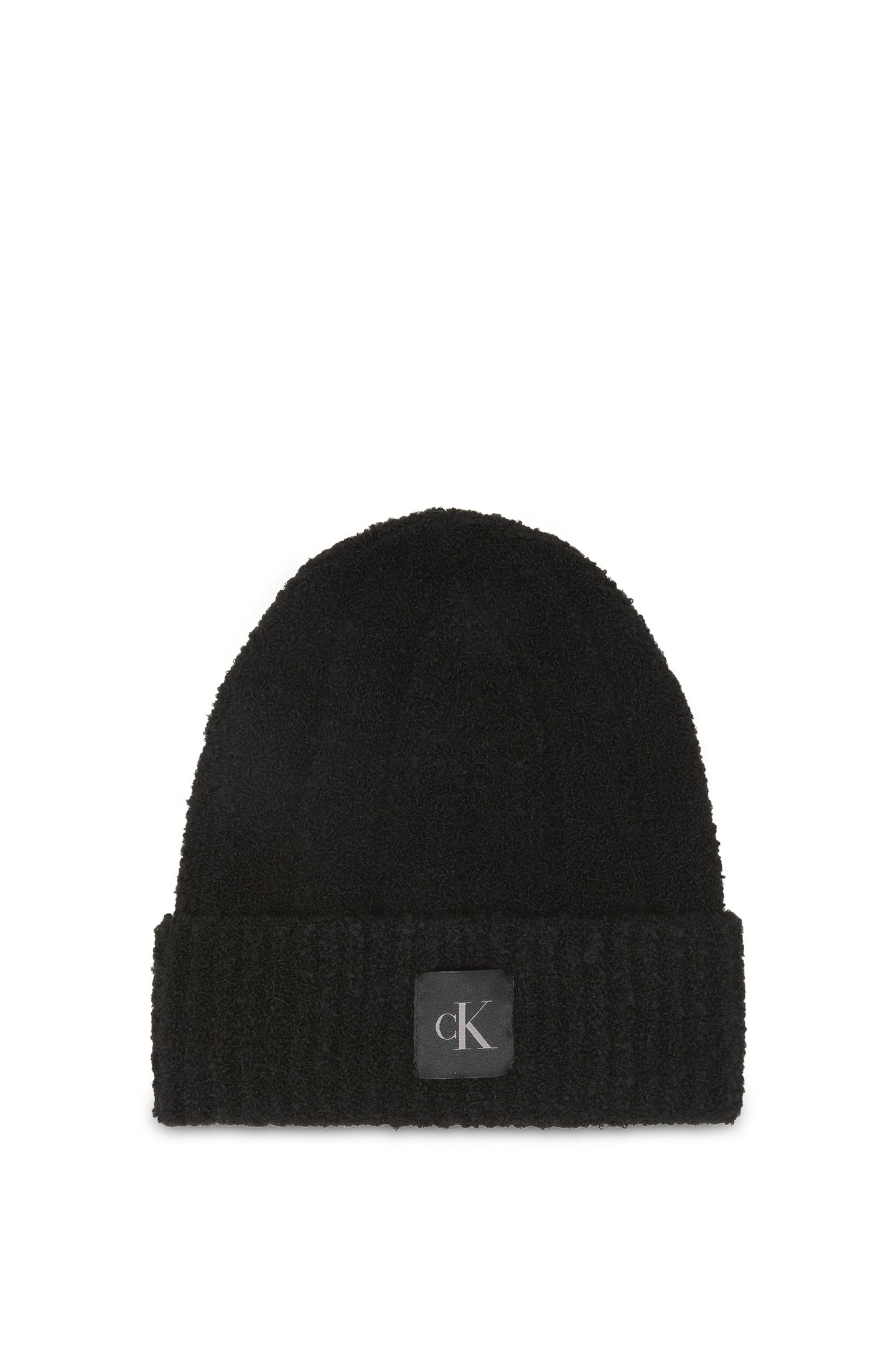 CK PATCH BOUCLE BEANIE BLACK 1