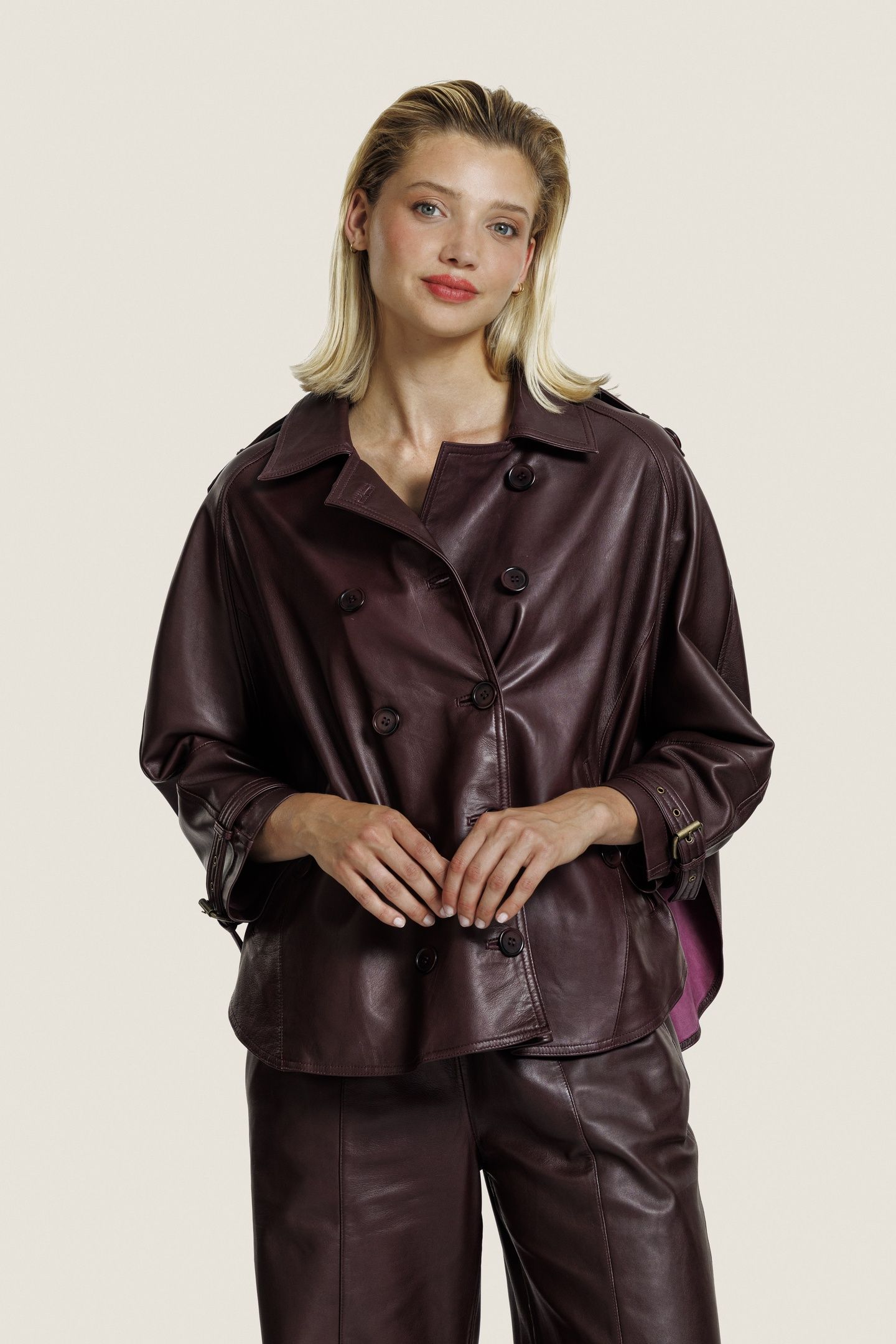 LUCCA TROUSER BURGUNDY 1