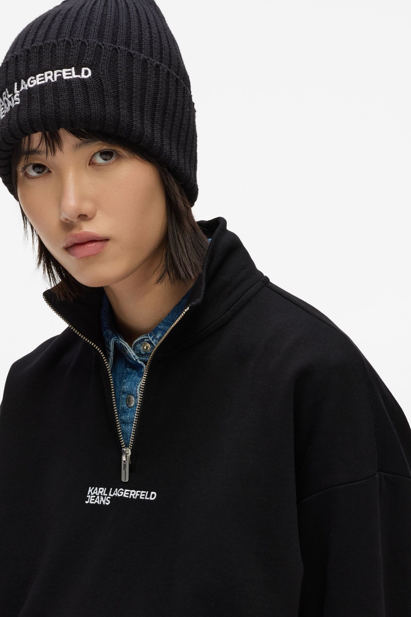 KLJ HALF ZIP SWEAT BLACK 6