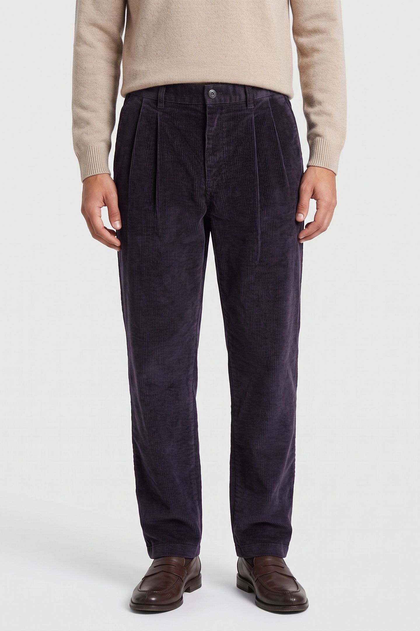 CORDUROY PLEATED PANTS BRISTOL GEMS 1
