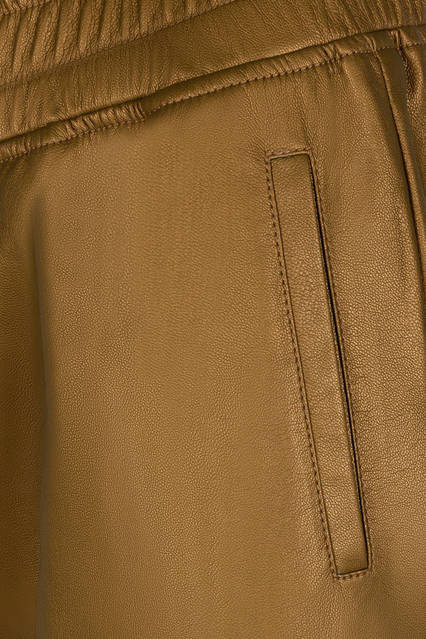 TROUSERS JOGGER VEGAN LEATHER GOLDEN OLIVE 6
