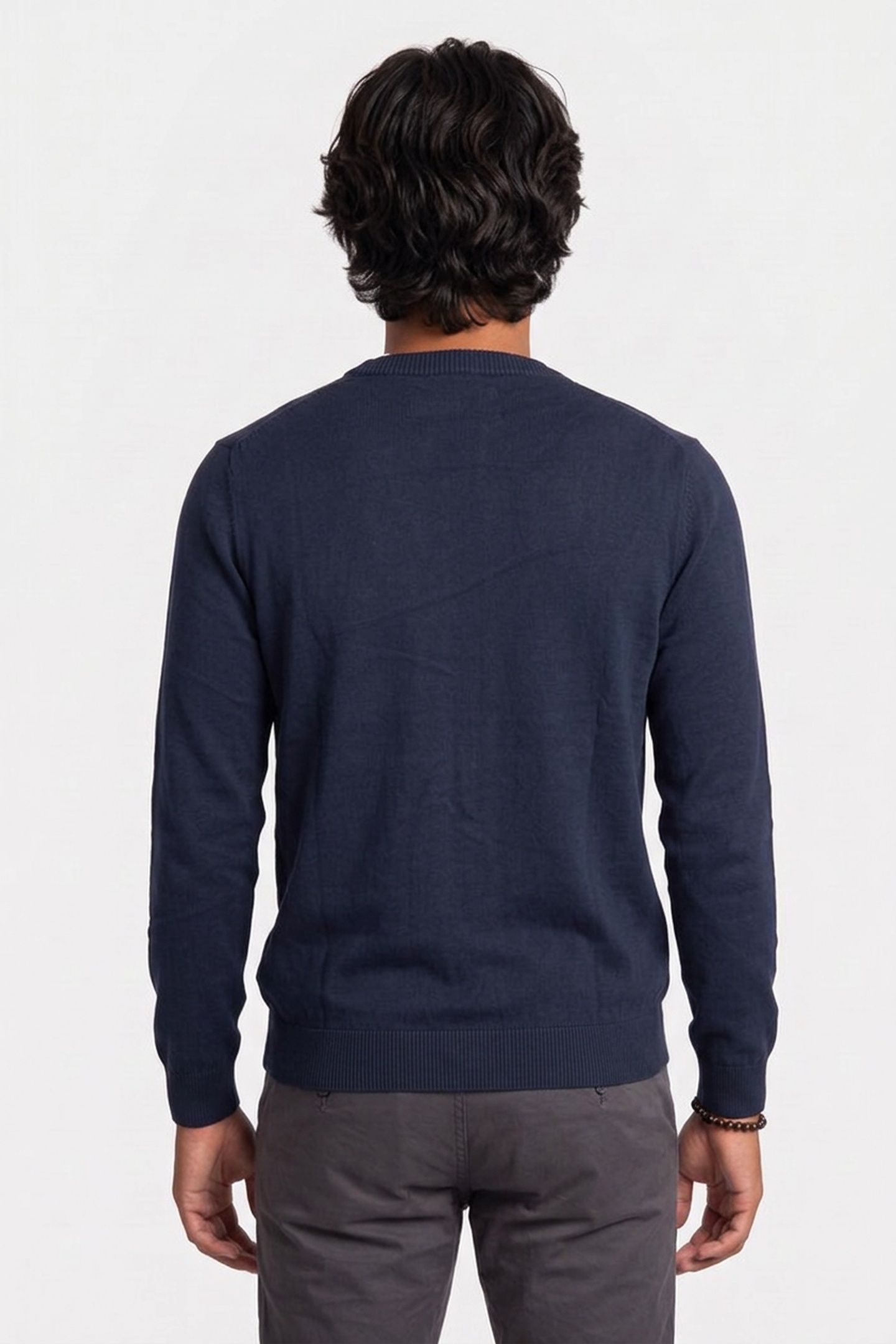 ESSENTIAL COTTON SWEATER NAVY 2