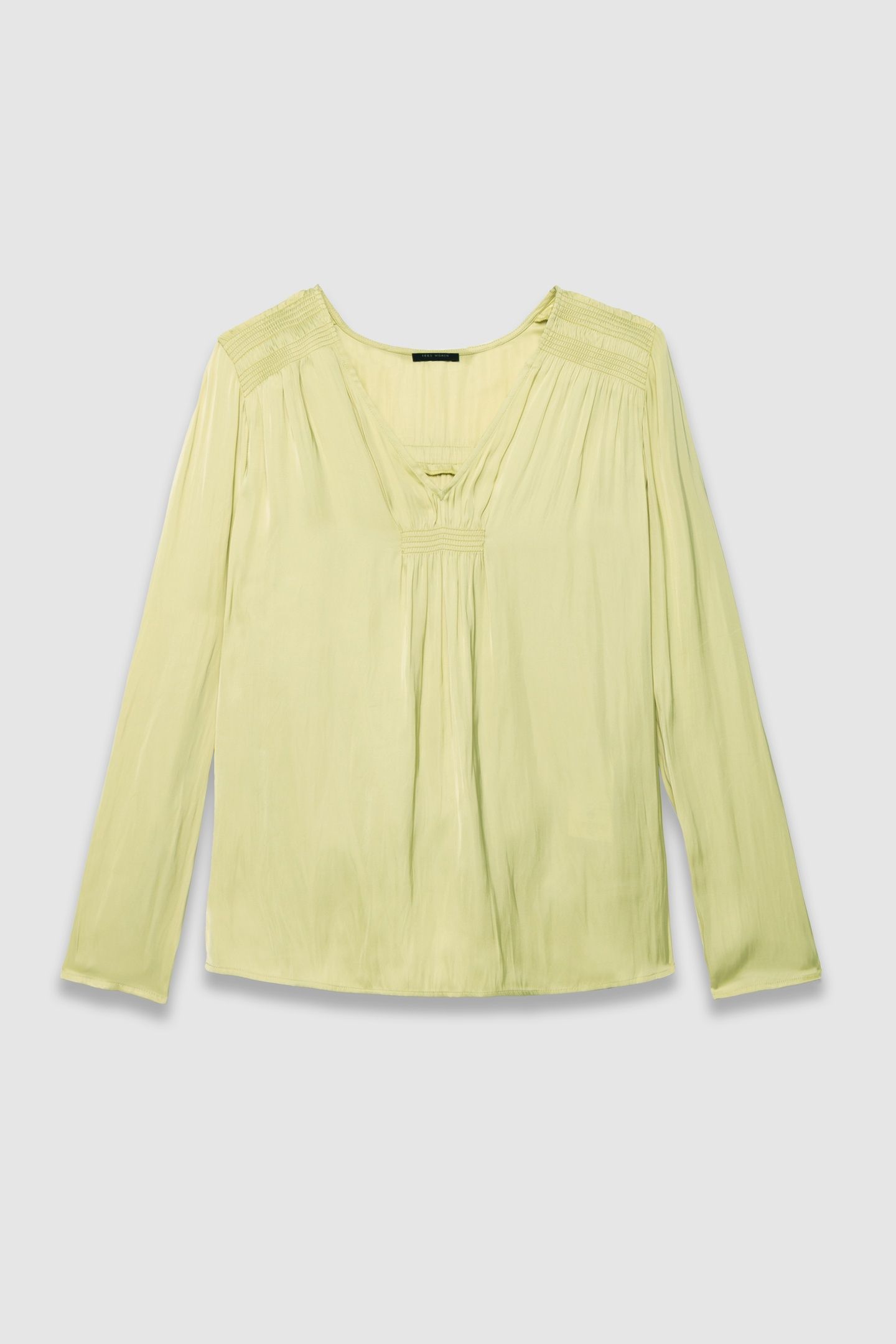 GREEN FLOWING BLOUSE WITH SMOCK DETAILS 4