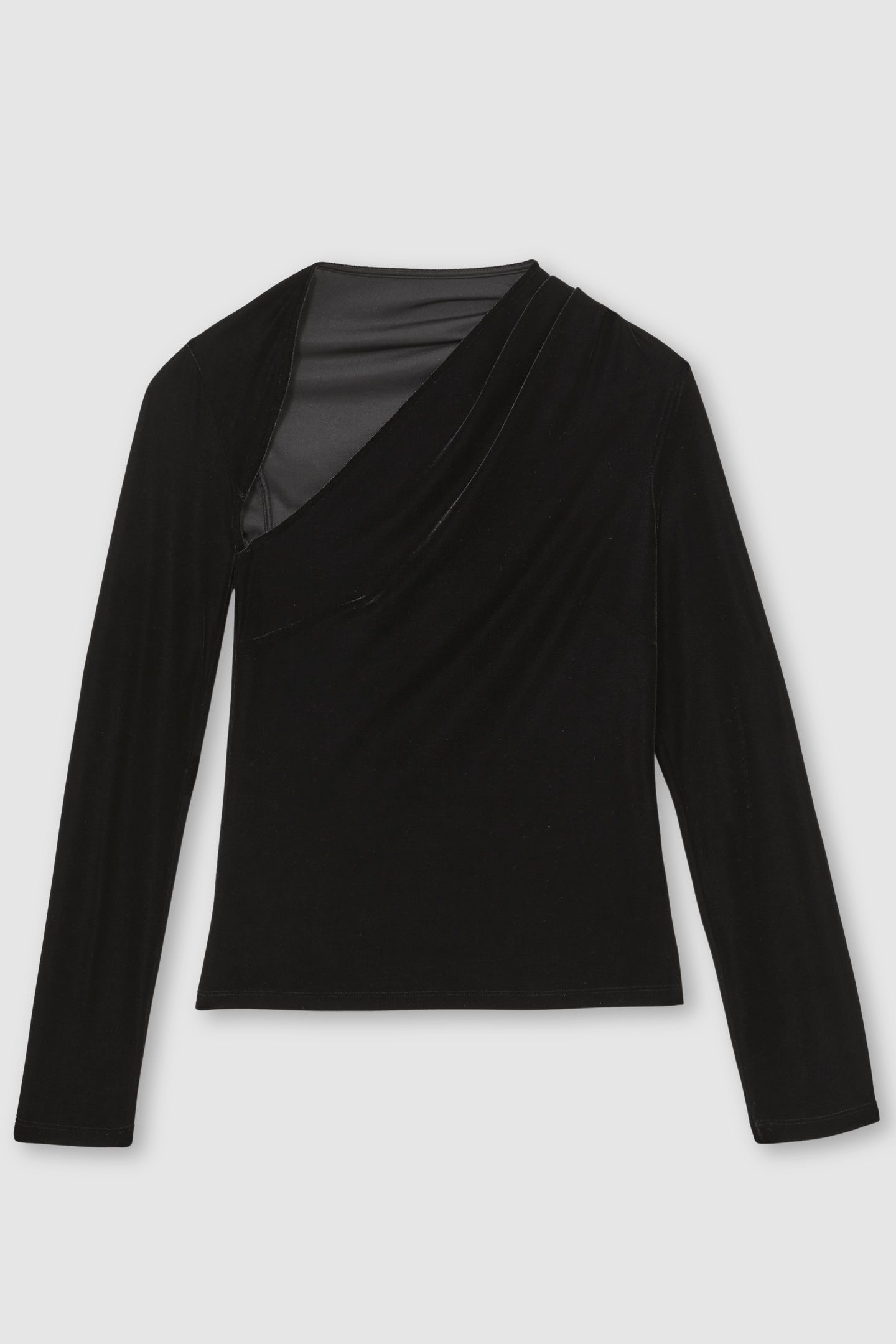 LONG SLEEVE VELVET TOP BLACK 4