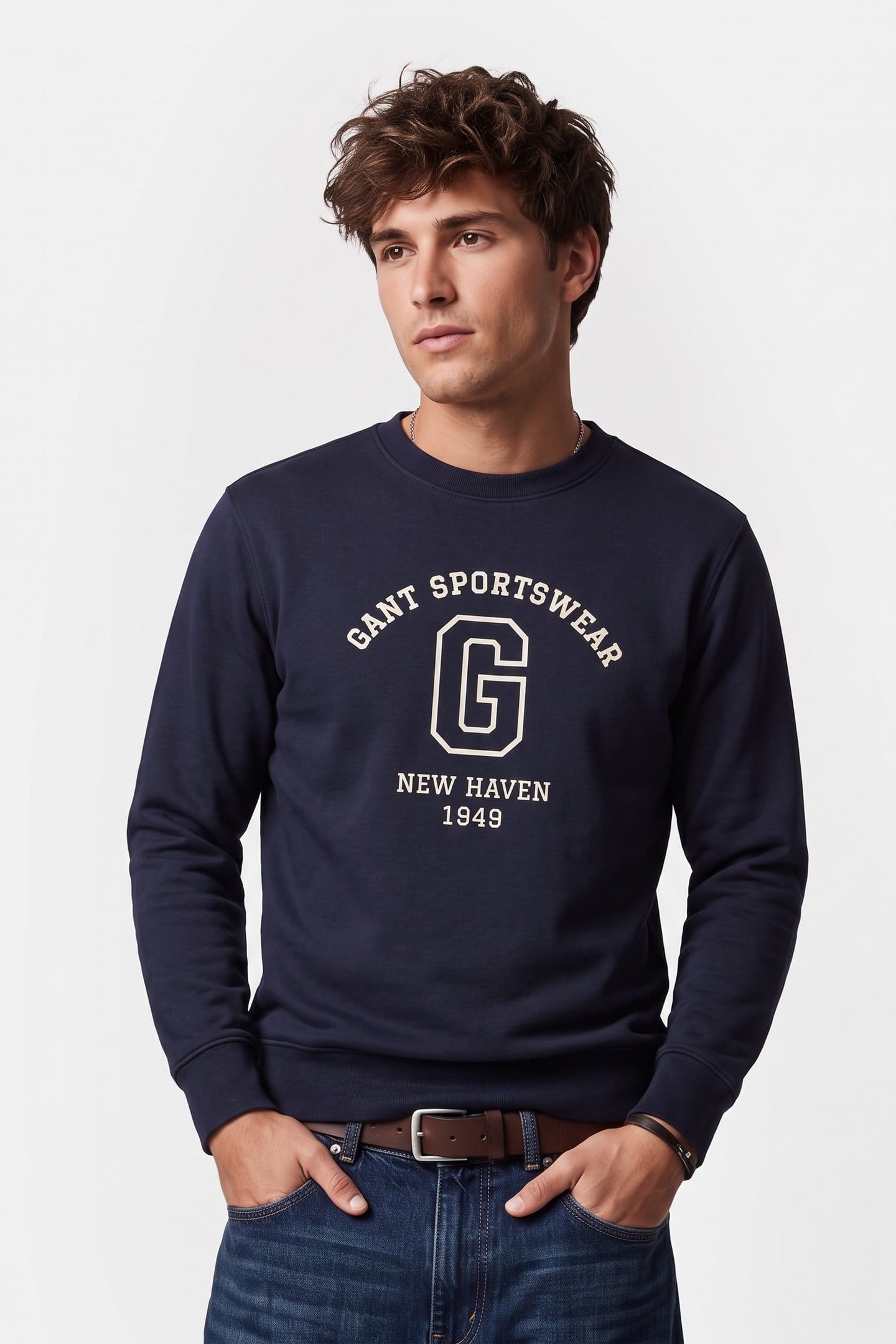 GRAPHIC CREW NECK EVENING BLUE 1