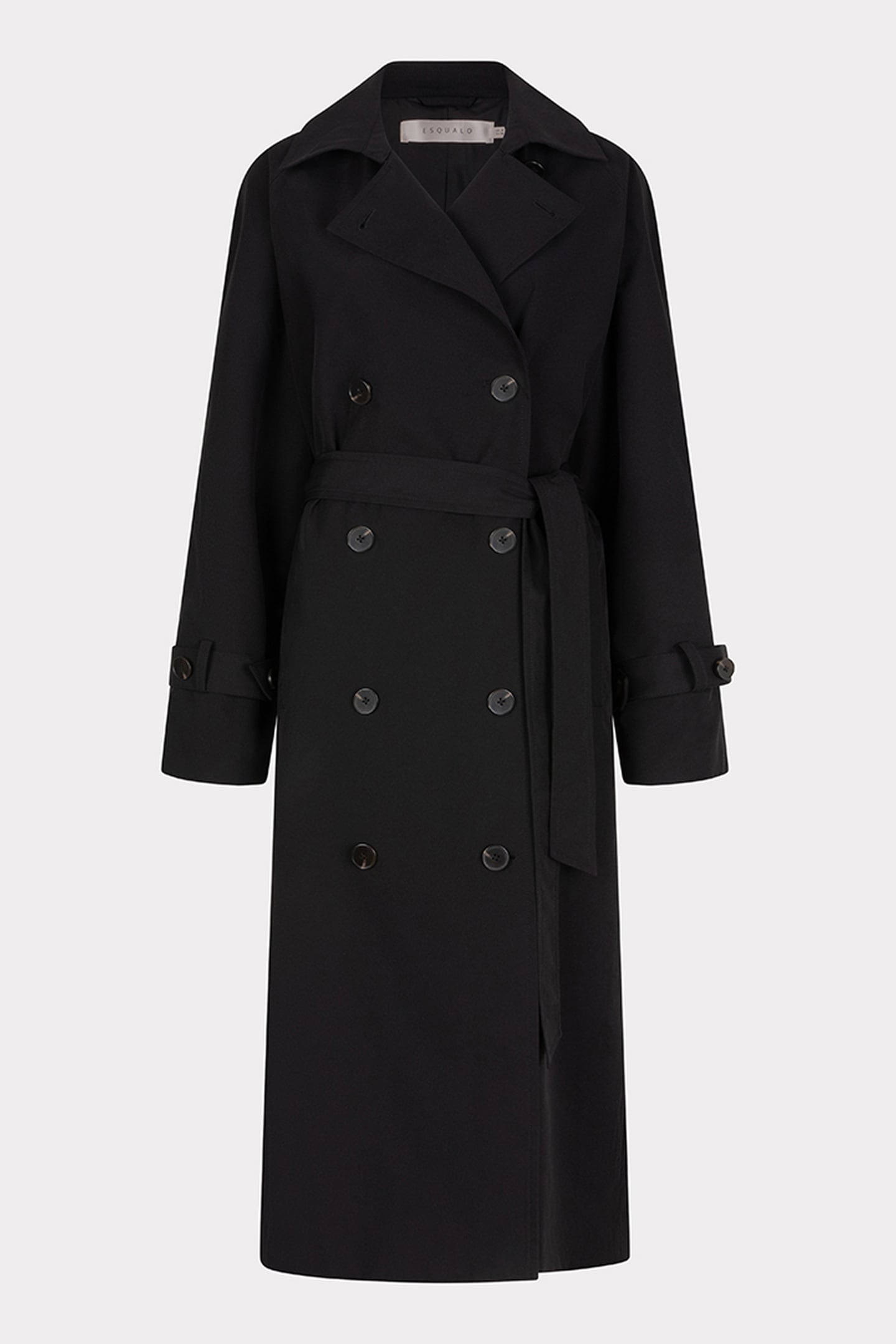 COAT TRENCH LONG BLACK 5