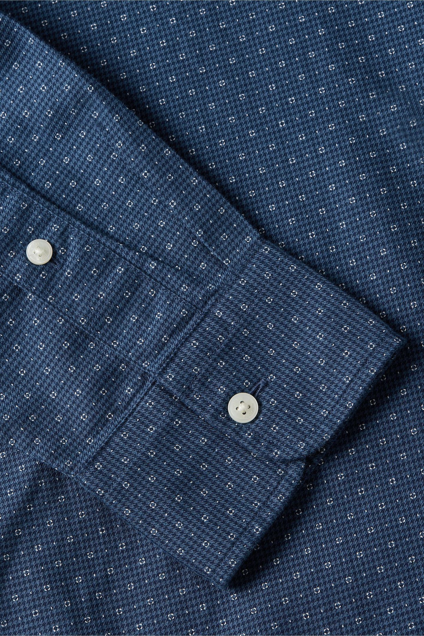 FLEX POPLIN MINI PRINT SHIRT AEGEAN SEA 5