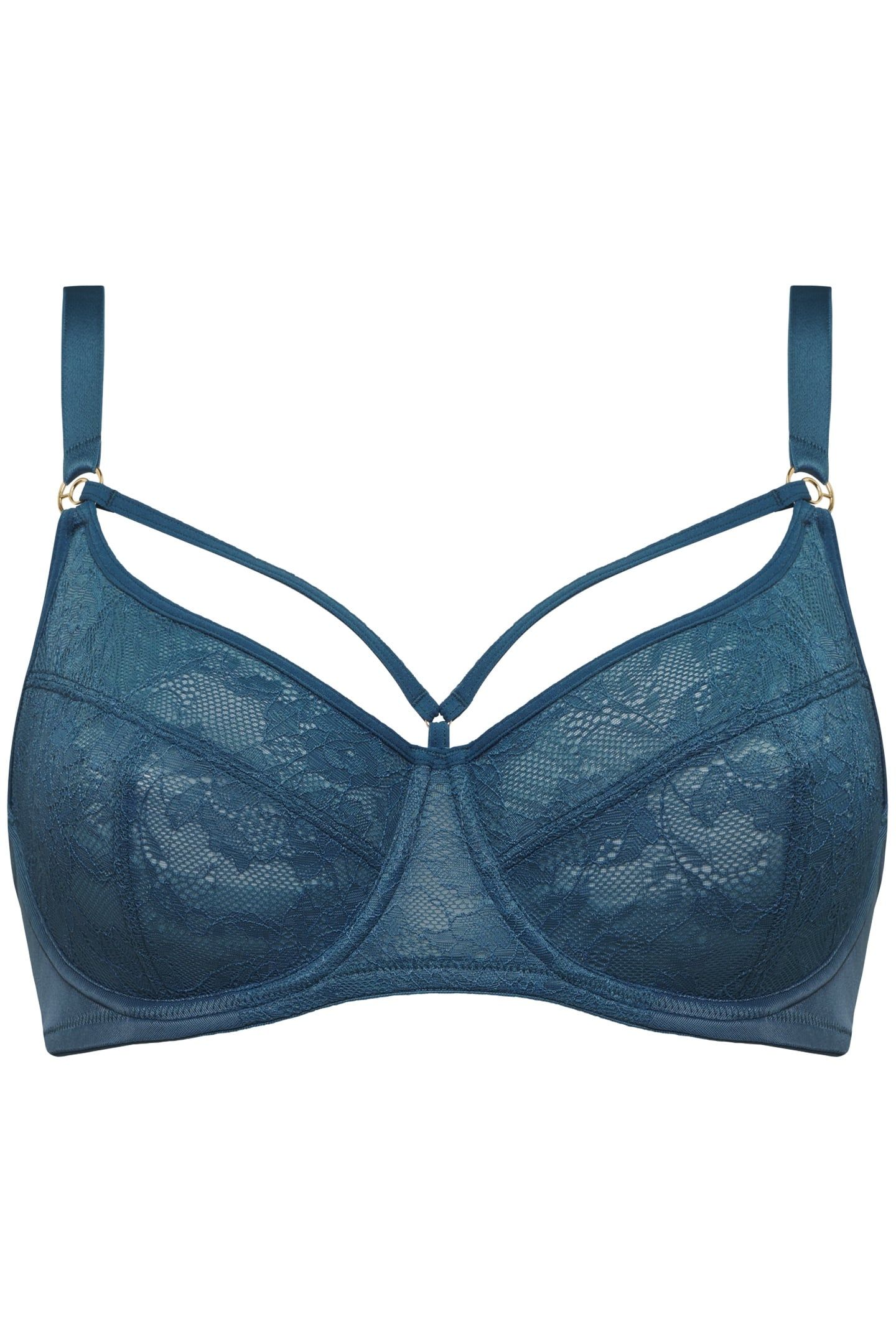 SPACE ODYSSEY TEAL LACE BALCONY BRA 3