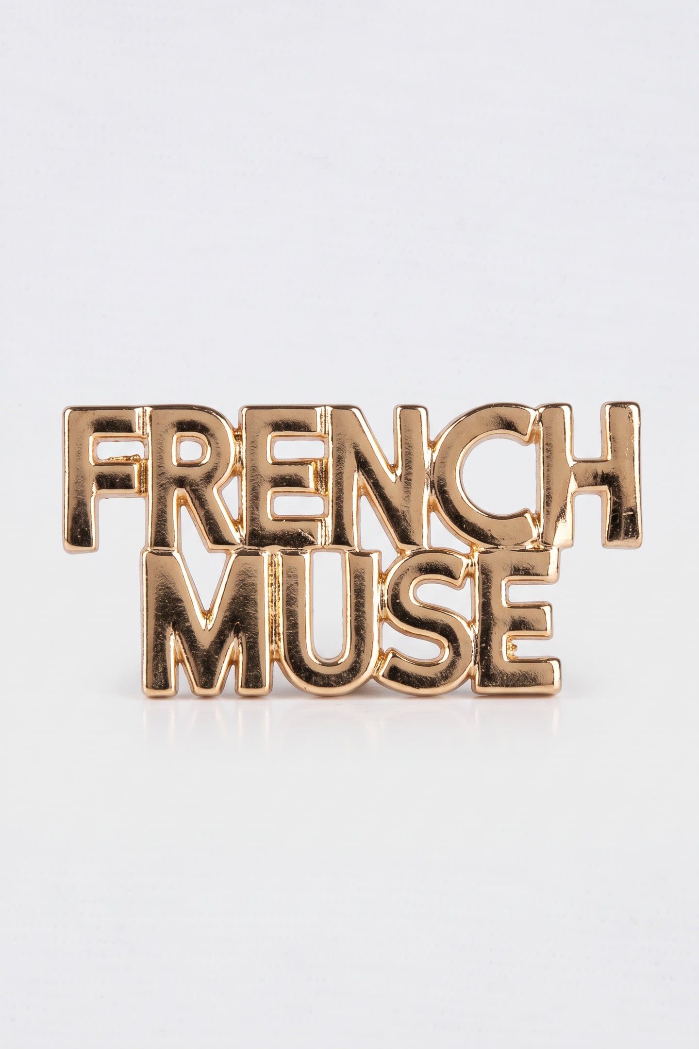 AMUSE - YELLOW METAL MESSAGE BROOCH 1