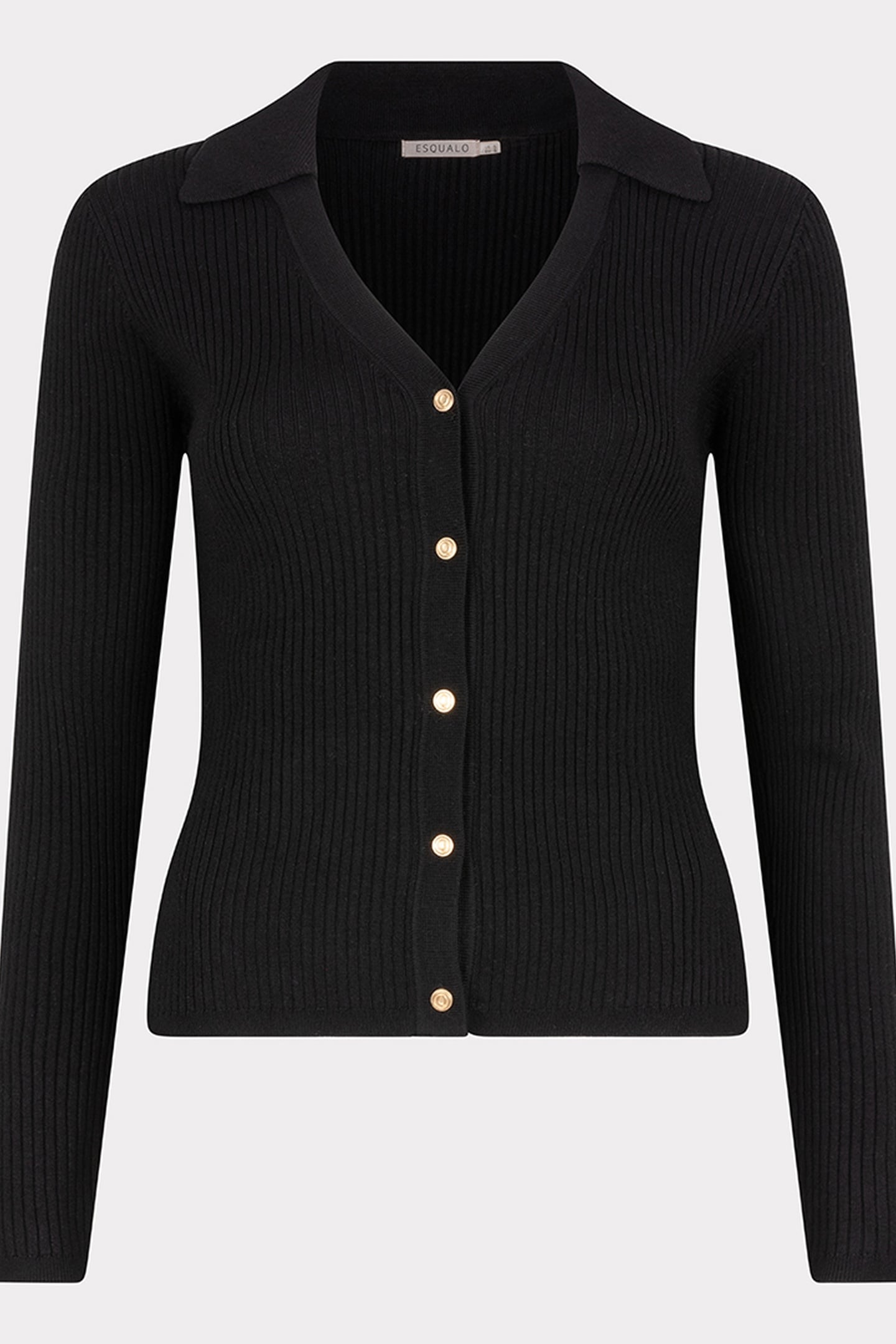 SWEATER BUTTON UP BLACK 4