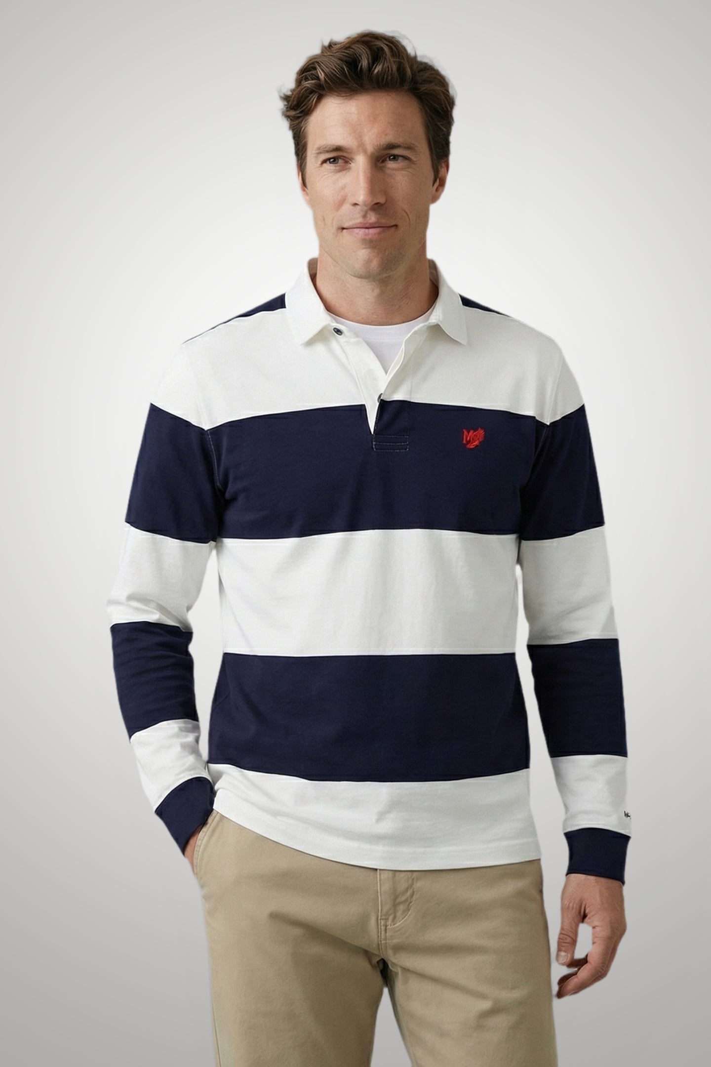 TWO STRIPE RUGBY OFF WHITE 3