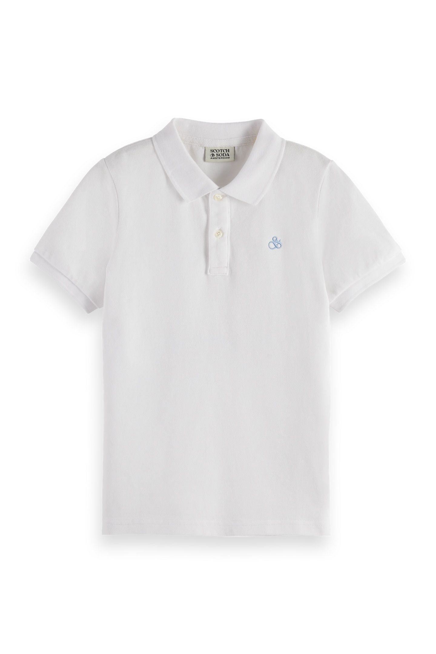 BOYS GARMENT DYED PIQUE POLO WHITE/PASTEL 1
