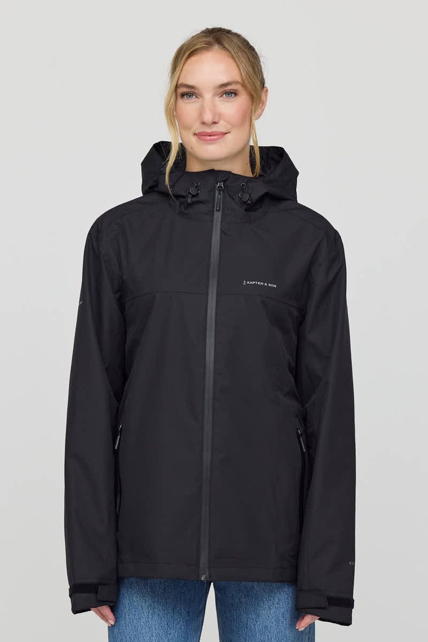 UNISEX HEAVY RAIN JACKET TOP LAYER ALL BLACK 1