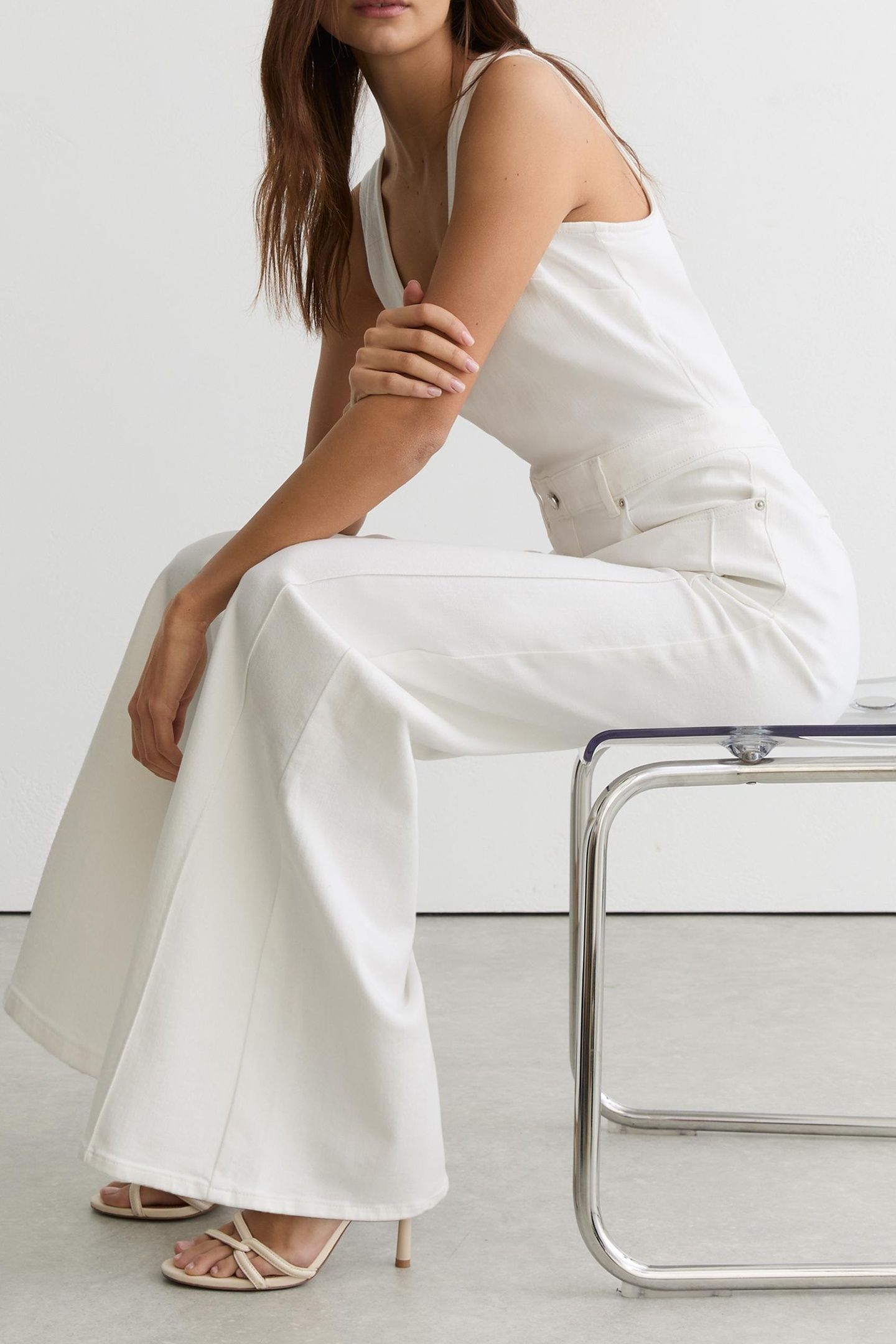 DENIM RACER JUMPSUIT CREAM 5