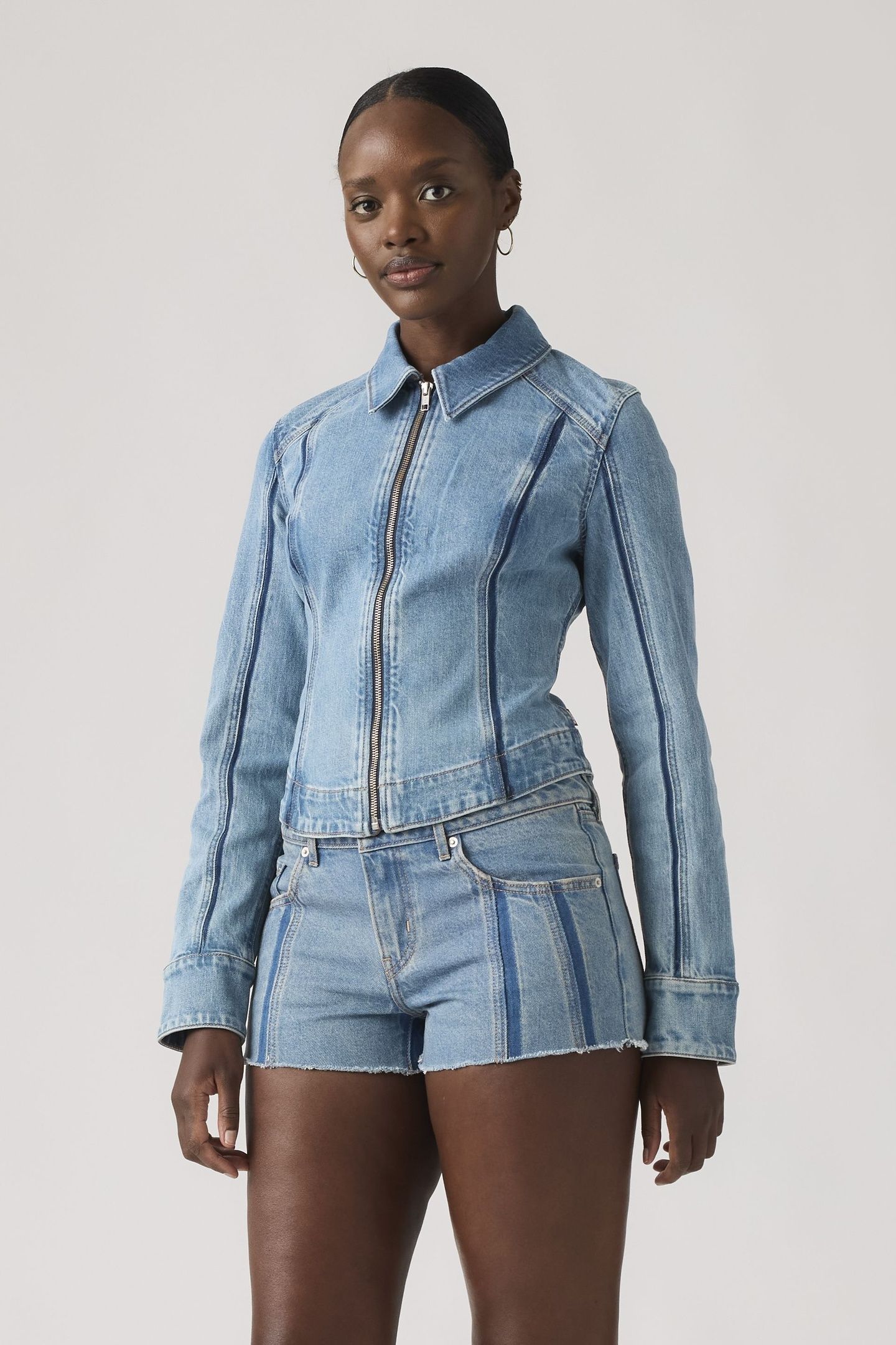 SHADOW SEAMED TRUCKER JACKET 1