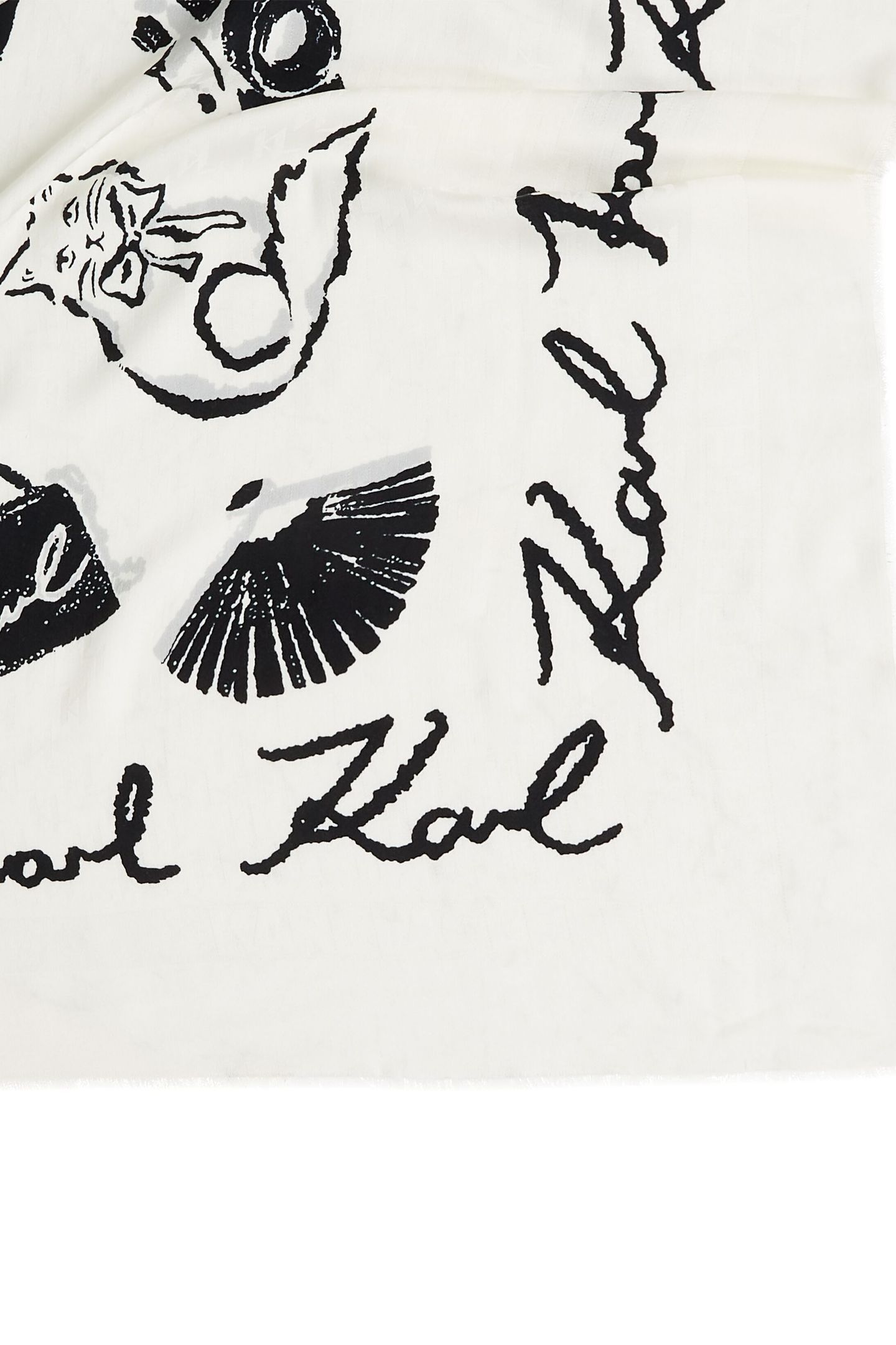 K/MONOGRAM JKRD BL/WH SCARF WHITE/BLACK 4