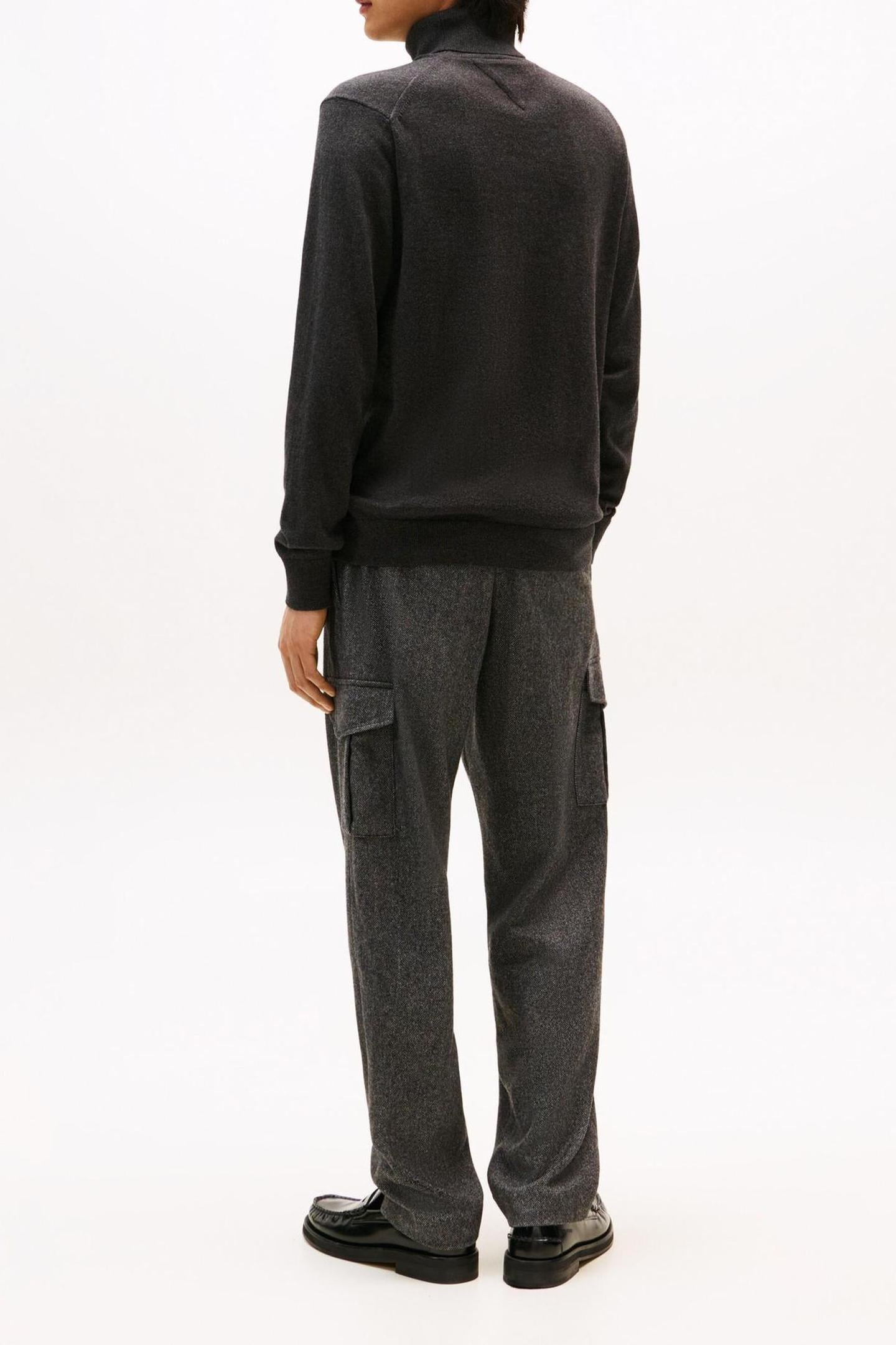 PIMA COTTON CASHMERE SWEATER DARK GREY HEATHER 5