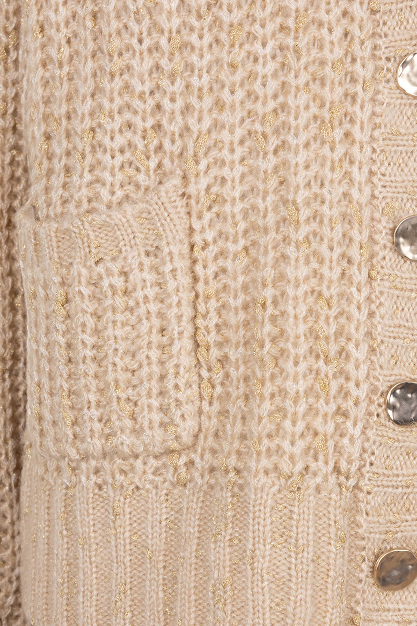 CARDIGAN OVERSIZE LUREX LIGHT SAND 6
