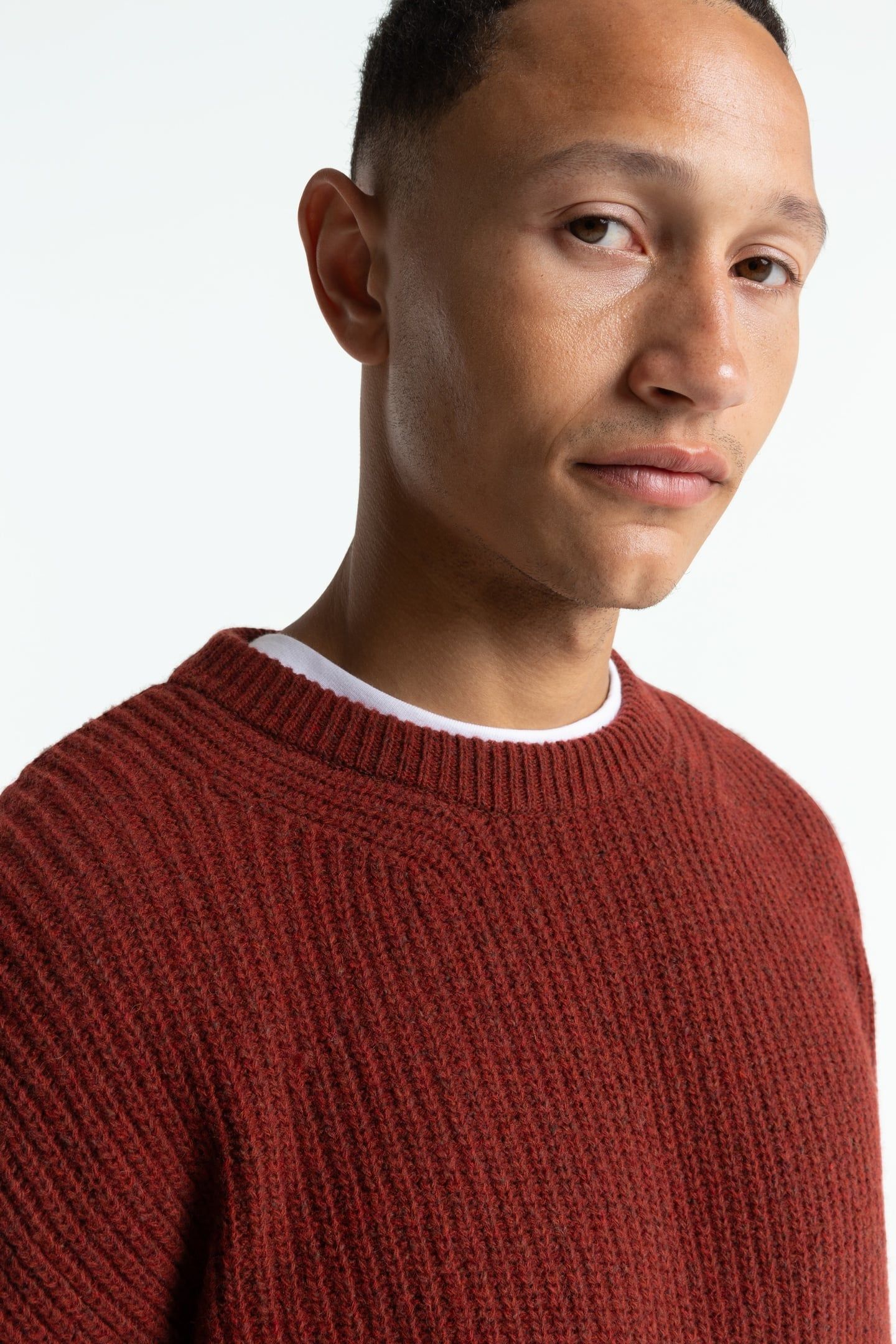 HECTOR KNIT L/S MADDER BROWN 3