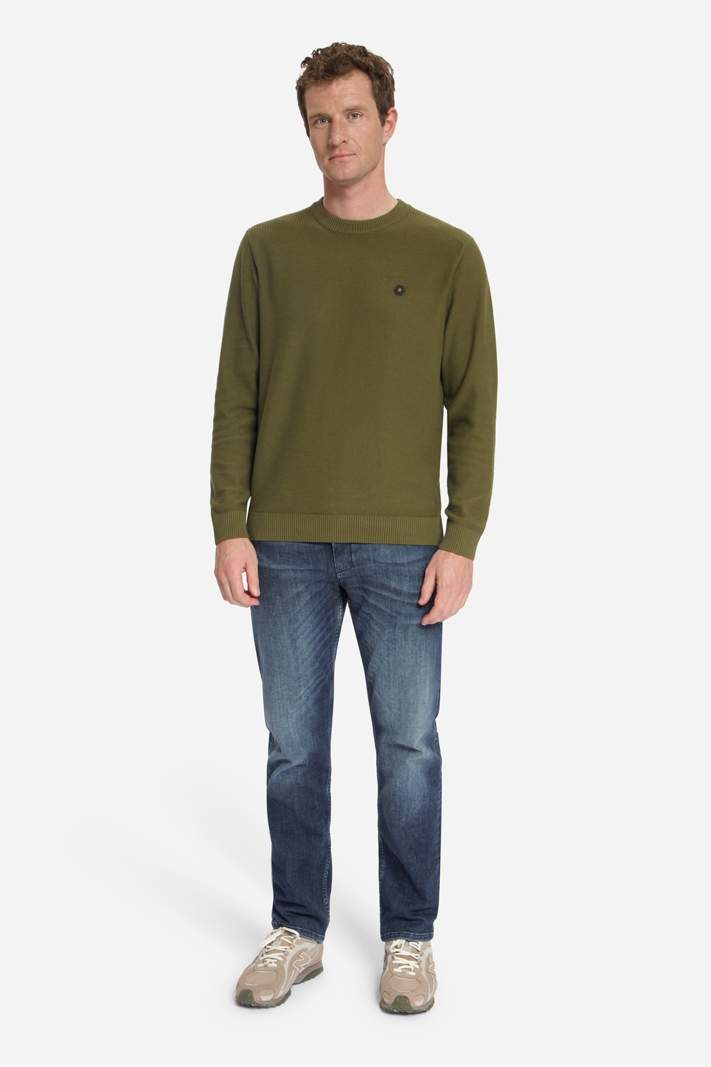 PULLOVER CREWNECK SHOULDER DETAIL MOSS 3
