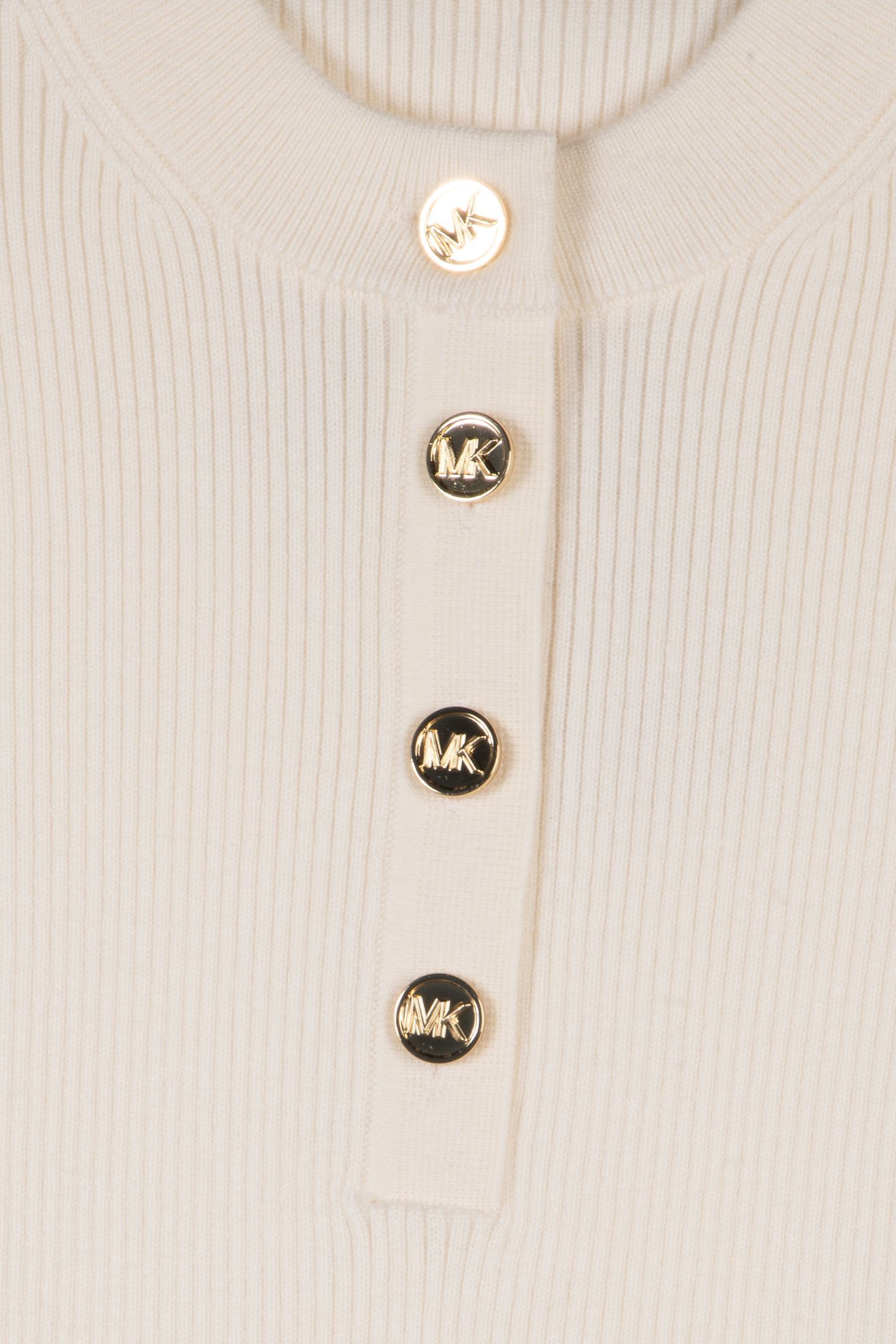 MERINO LS RIBED BUTN SWEATER BONE 4