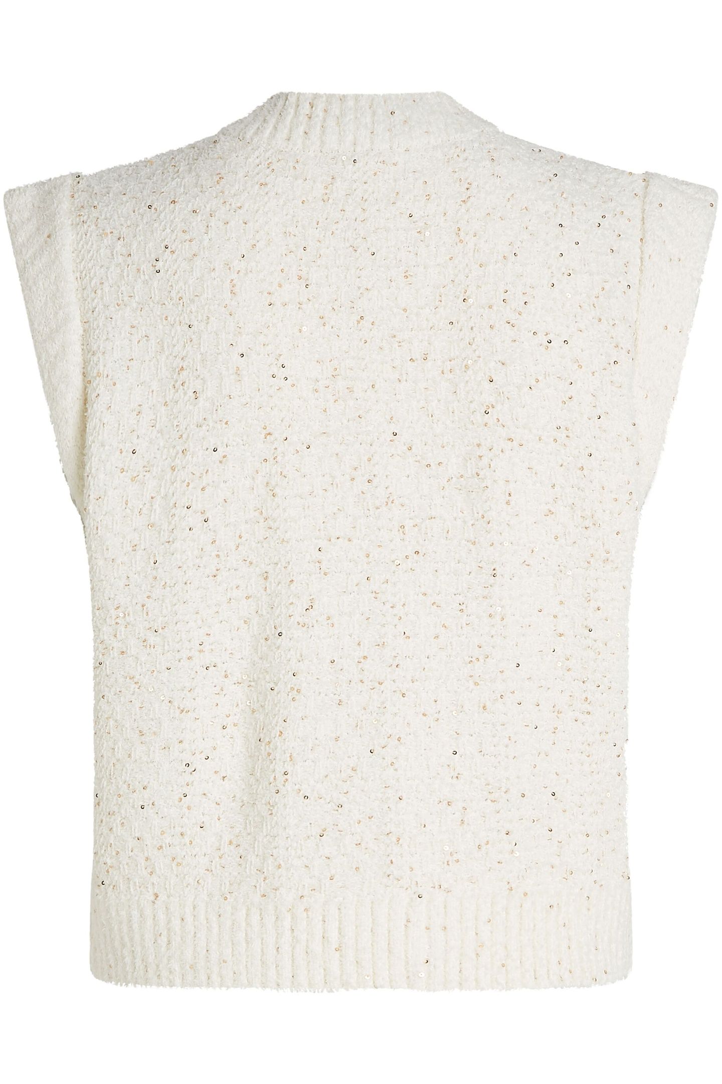 BOUCLE KNIT VEST CANNOLI CREAM 5